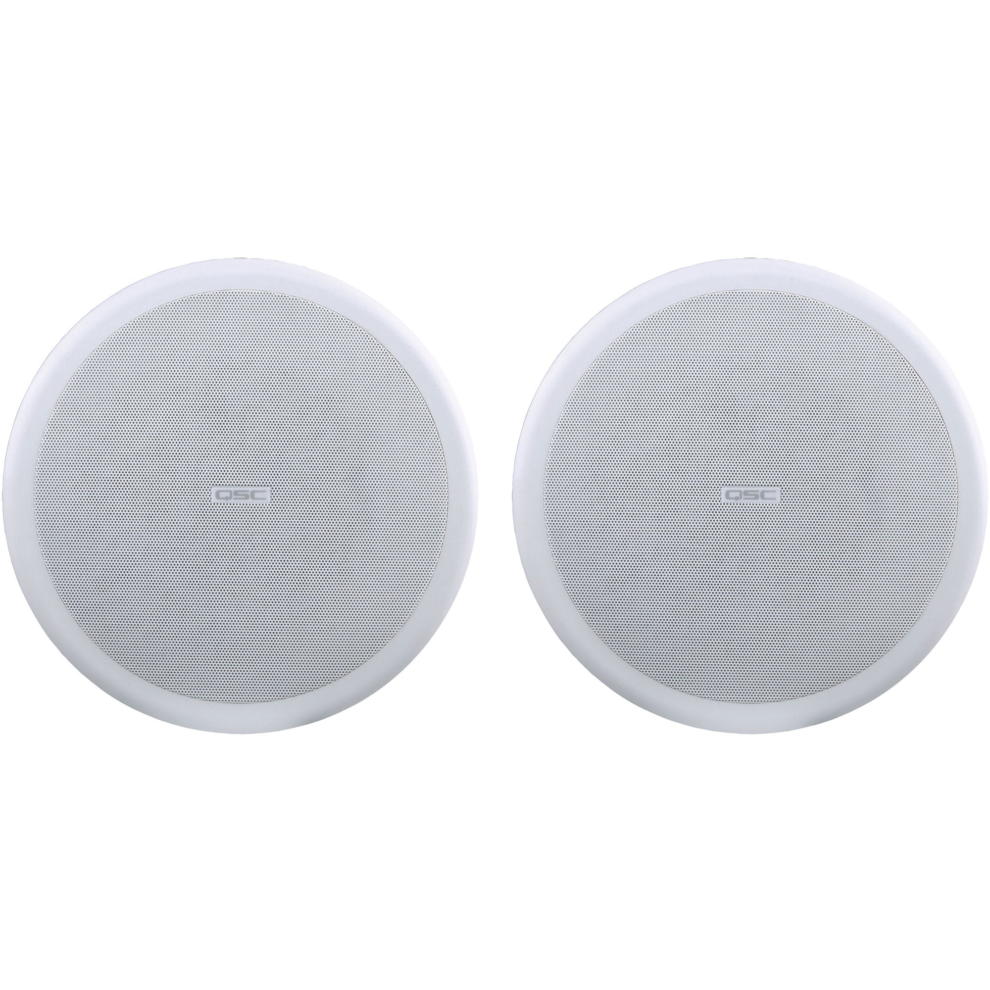 QSC AC-C8T AcousticCoverage 8" Two-Way Ceiling Loudspeaker (Pair, White)
