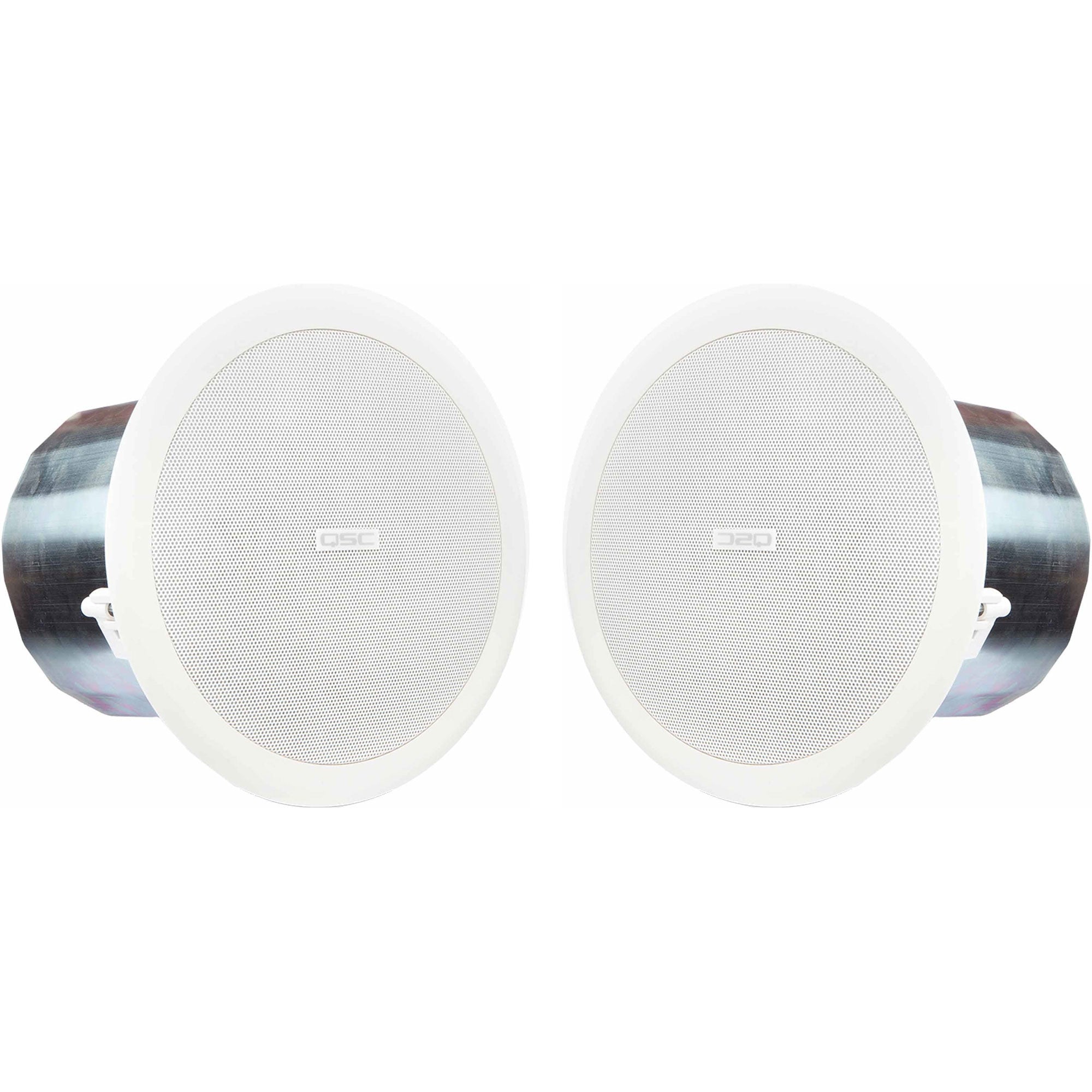 QSC AC-C8T AcousticCoverage 8" Two-Way Ceiling Loudspeaker (Pair, White)