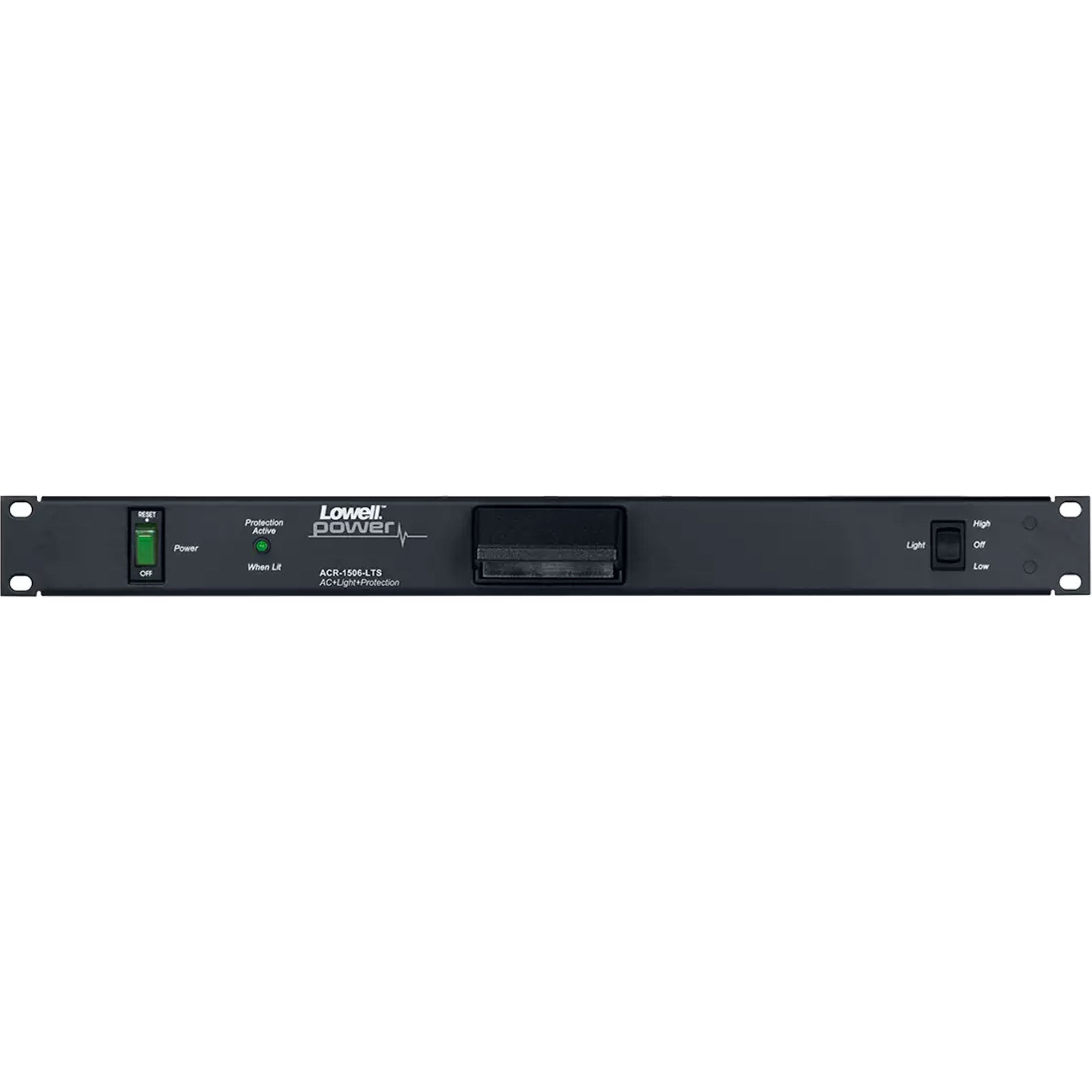 Lowell ACR-1506-LTS 15A Rackmount Power Panel with 6 Outlets, Surge Protection and Hooded Light
