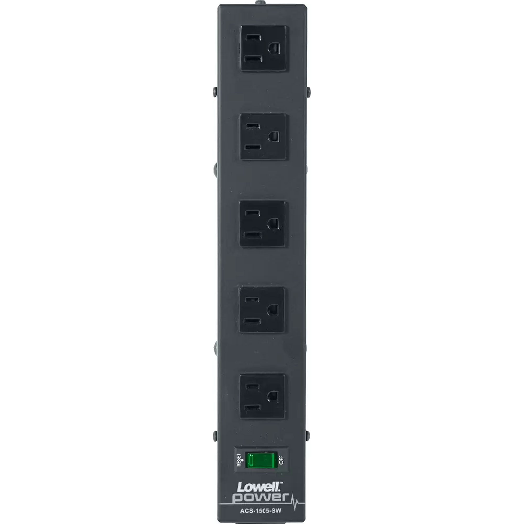 Lowell ACS-1505-SW 15A Power Strip with 5 Outlets and On/Off Switch