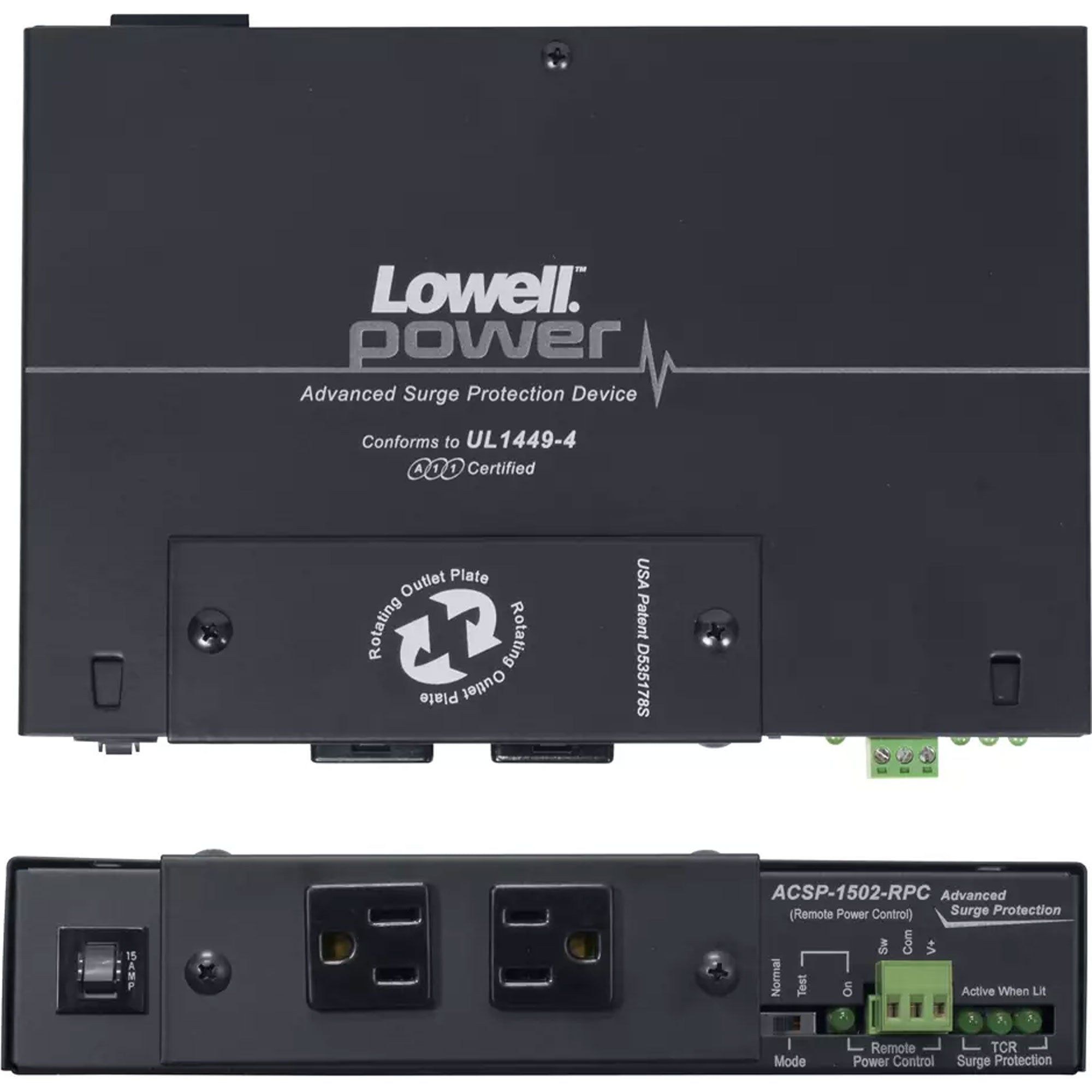 Lowell ACSP-1502-RPC Surge Suppressor with Remote Power Control