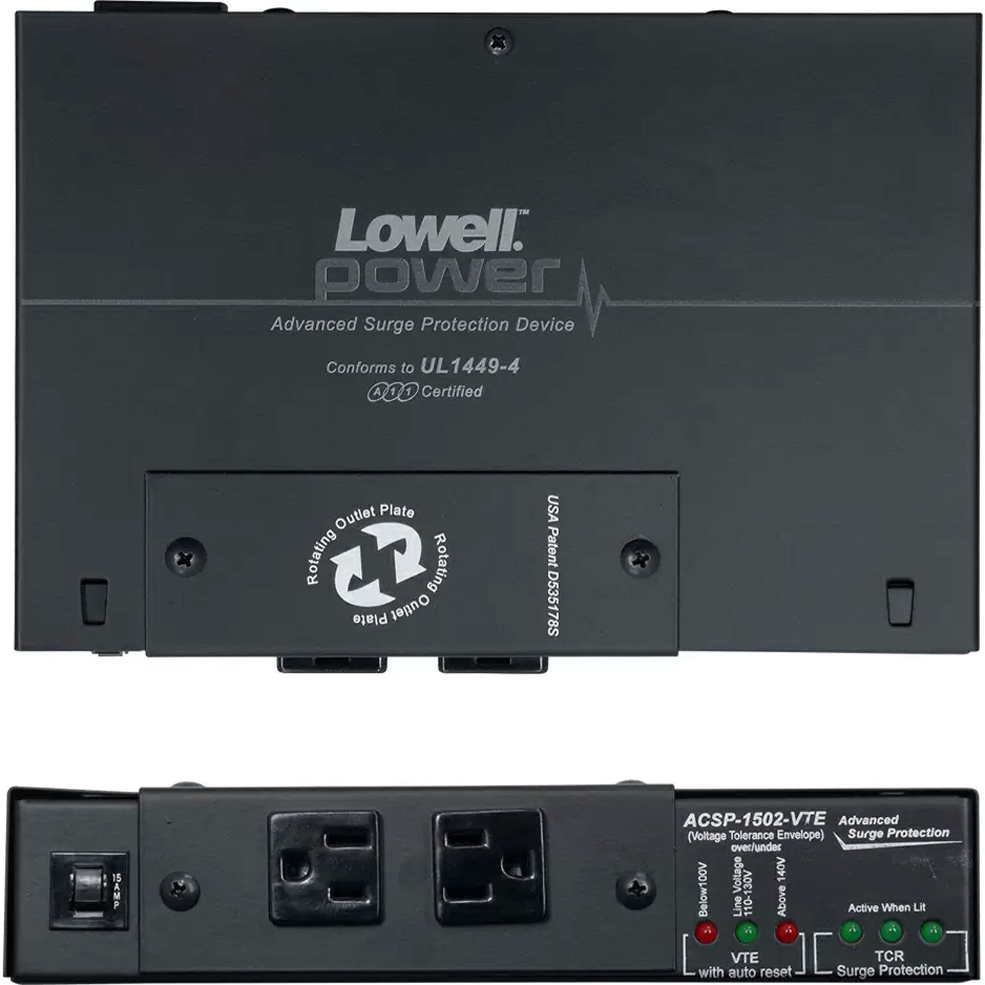 Lowell ACSP-1502-VTE Surge Suppressor with Over/Under Protection
