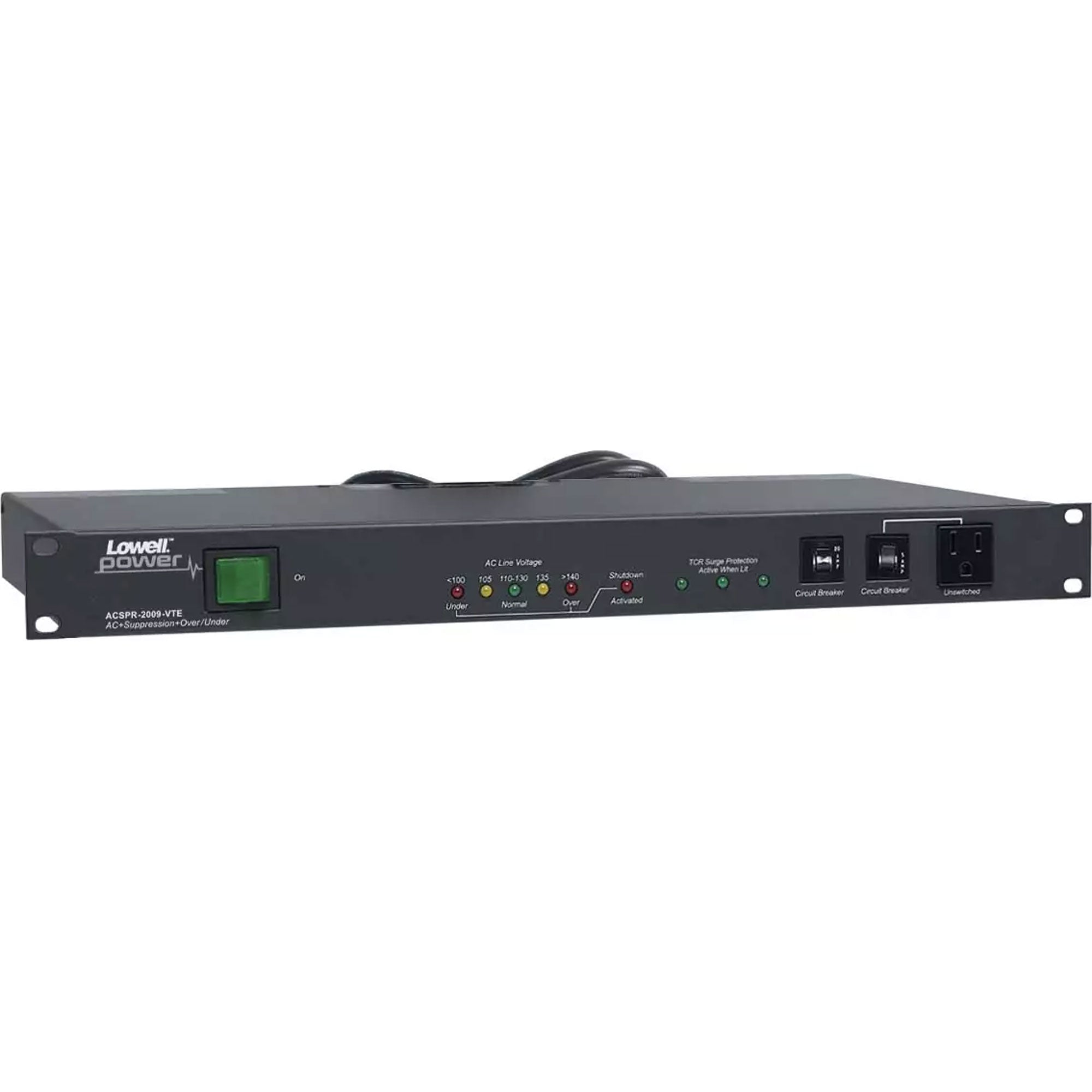 Lowell ACSPR-2009-VTE Rackmount Power Panel with Over/Under Protection