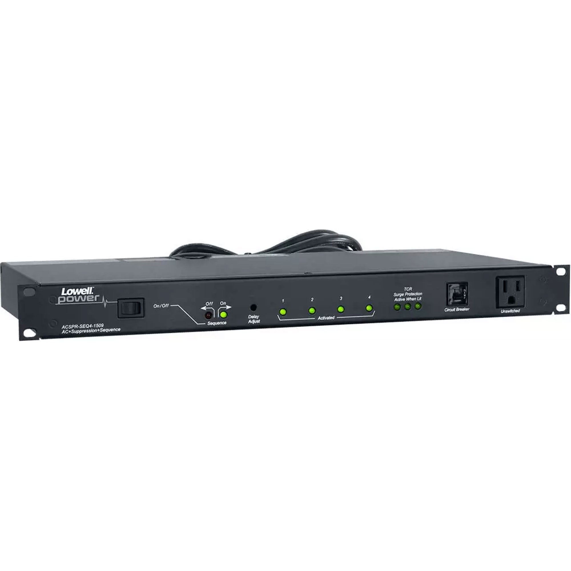 Lowell ACSPR-SEQ4-1509 Rack Mount Power Sequencer