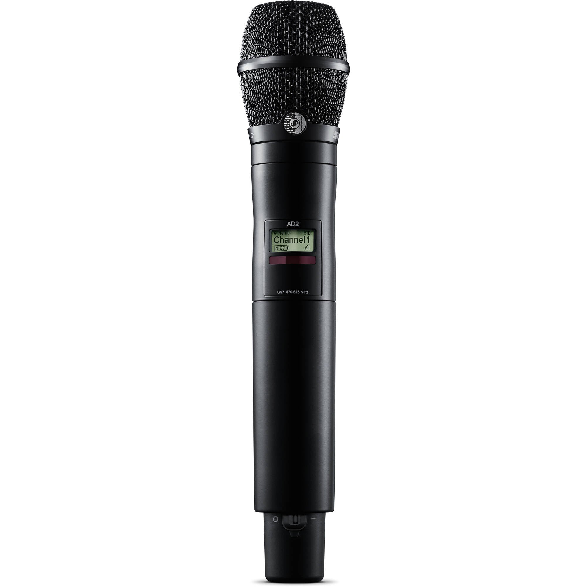 Shure AD2/K11B Axient Digital Handheld Wireless Transmitter (G57: 470-616 MHz, Black)