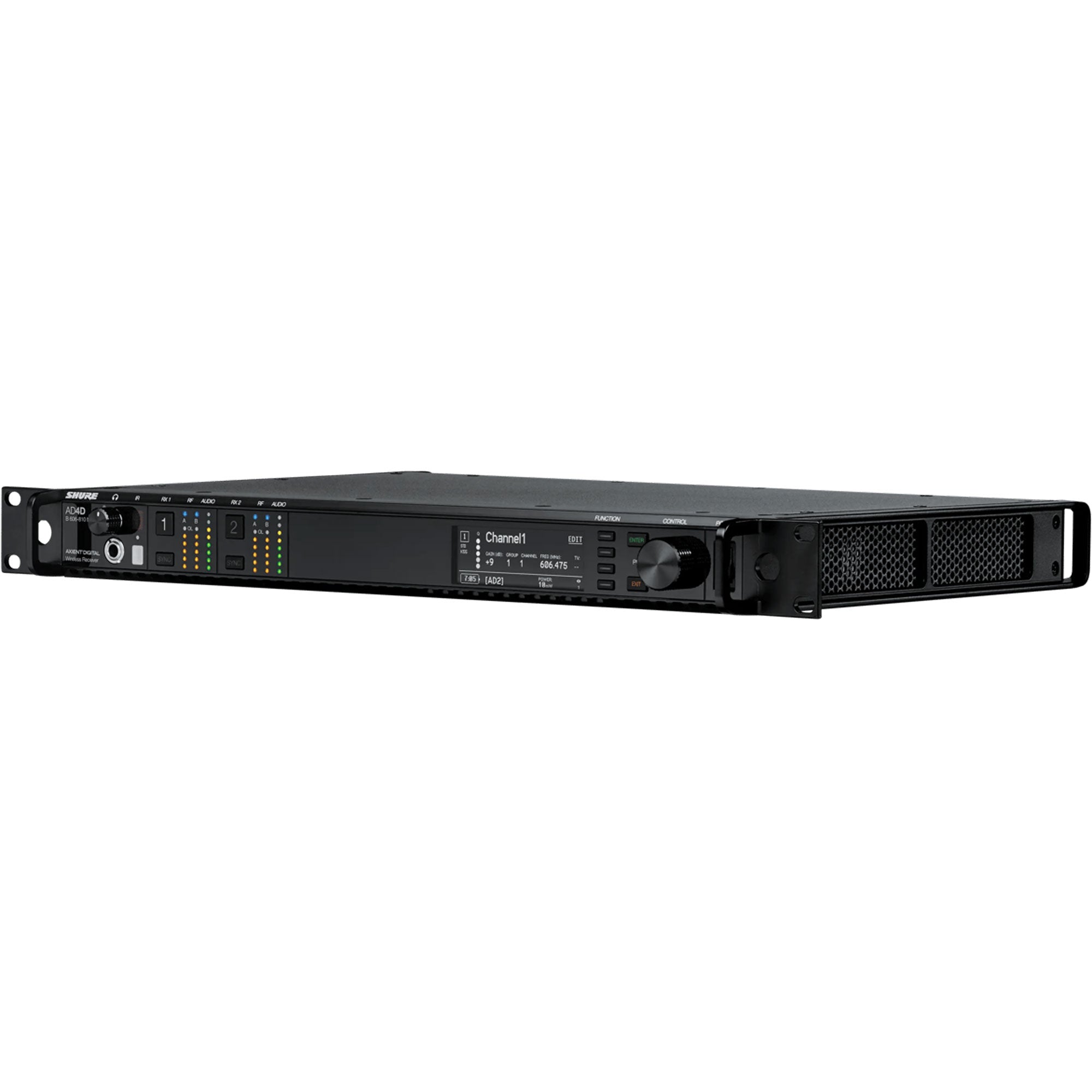 Shure AD4D-NP-C Axient Digital Two-Channel Wireless Receiver with No Accessories (C: 750-960 MHz)