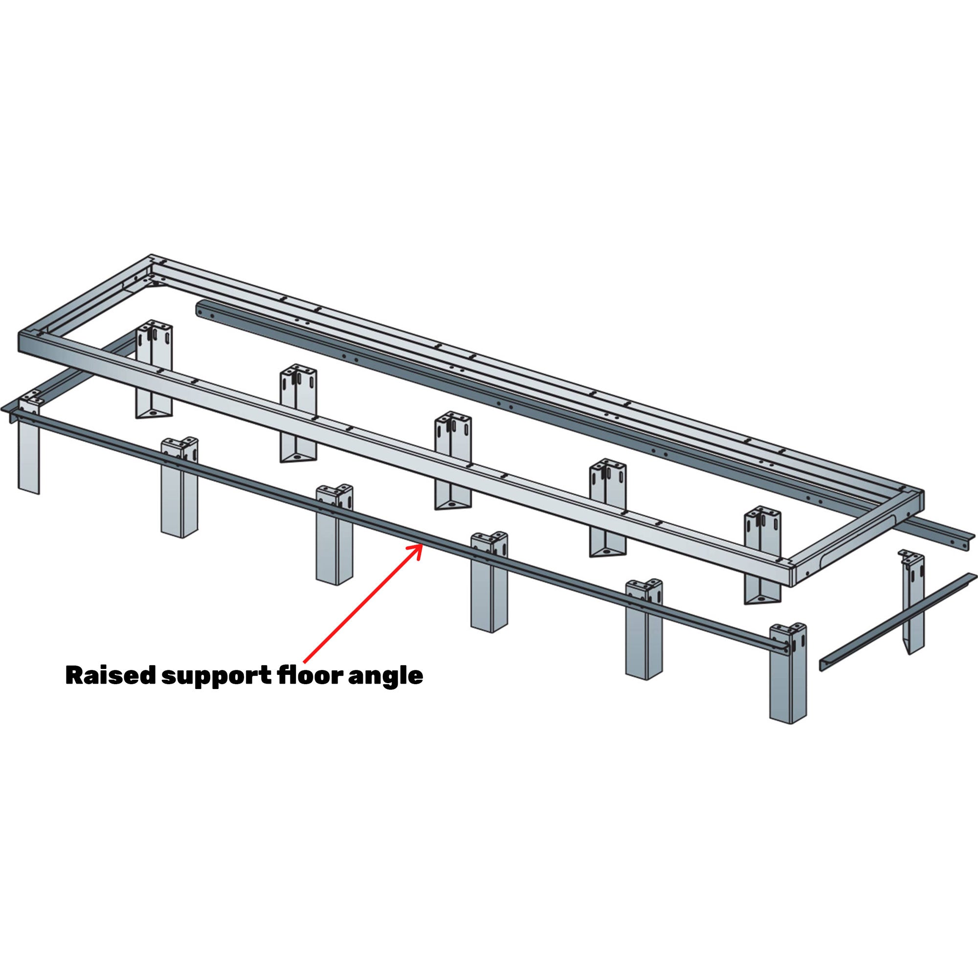 Middle Atlantic GANGLE-1-42 Raised Floor Support Angles