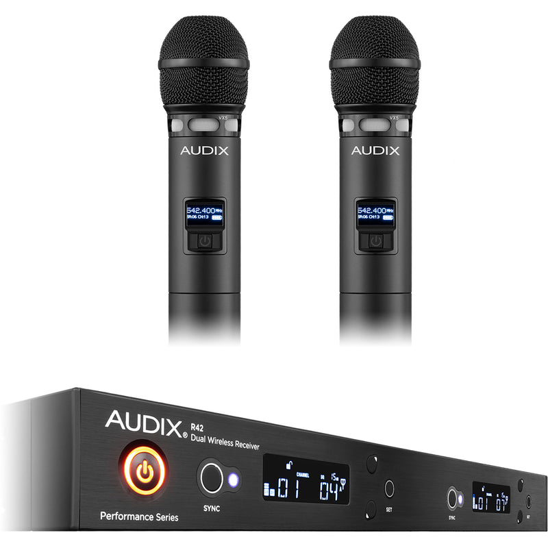 Audix AP42 VX5 Dual-Channel Handheld Wireless Microphone System (522-554 MHz)