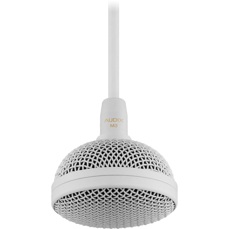 Audix M3WHM Tri-Element Hanging Ceiling Microphone with Hard Mount (White)