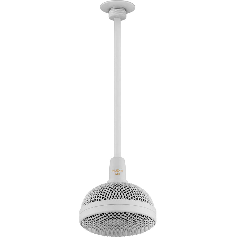 Audix M3 Tri-Element Hanging Ceiling Microphone with 6' Cable (White)