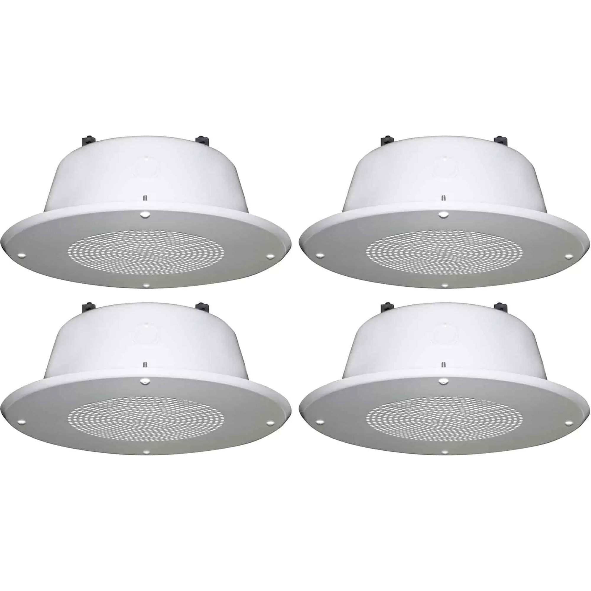 Lowell BC810-72 8" Dual Cone Speaker with 25/70V Transformer, Grille, Enclosure, Beam Clamp (4 Pack)