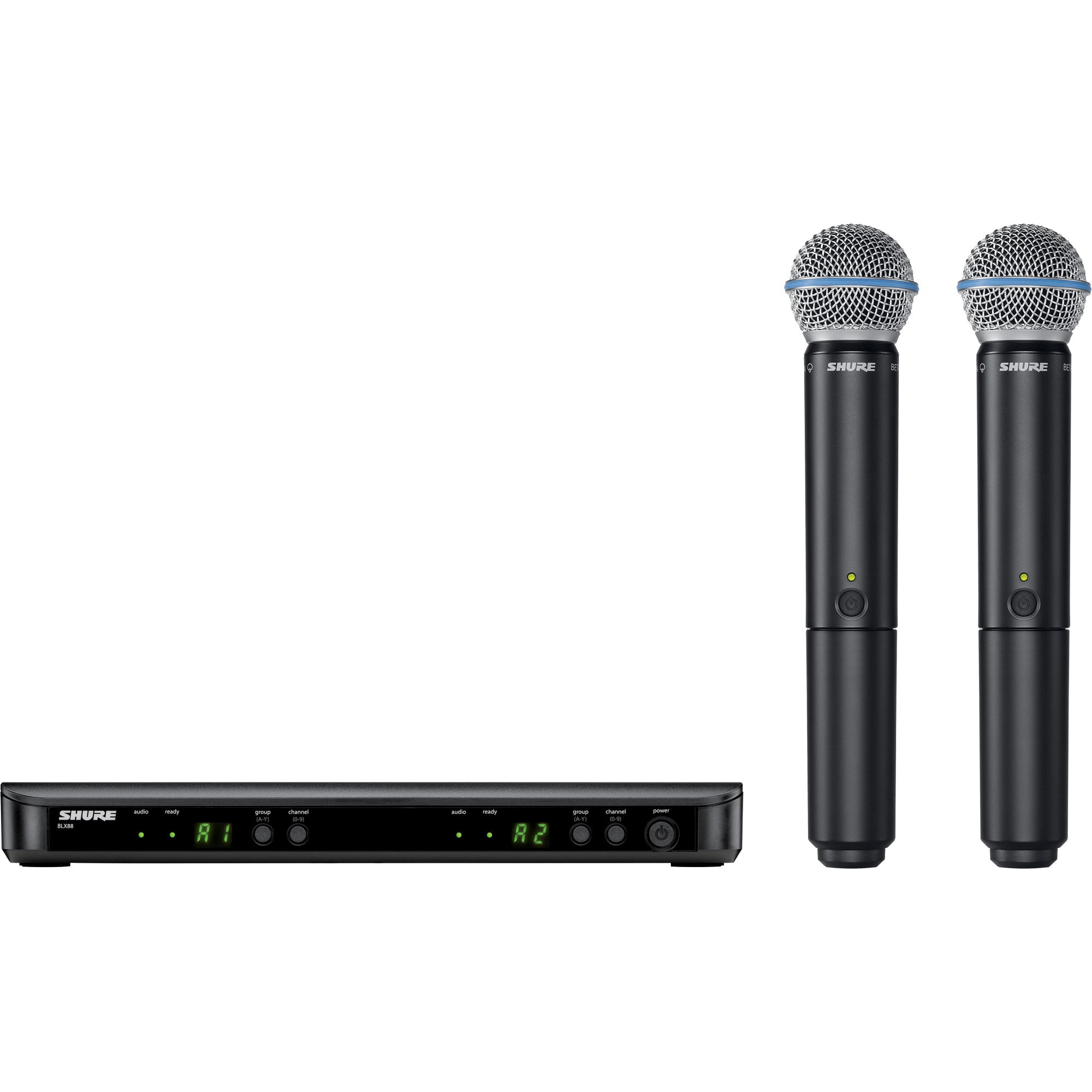 Shure BLX288/B58 Dual-Channel Wireless Handheld Microphone System with Beta 58A (H9: 512-542 MHz)