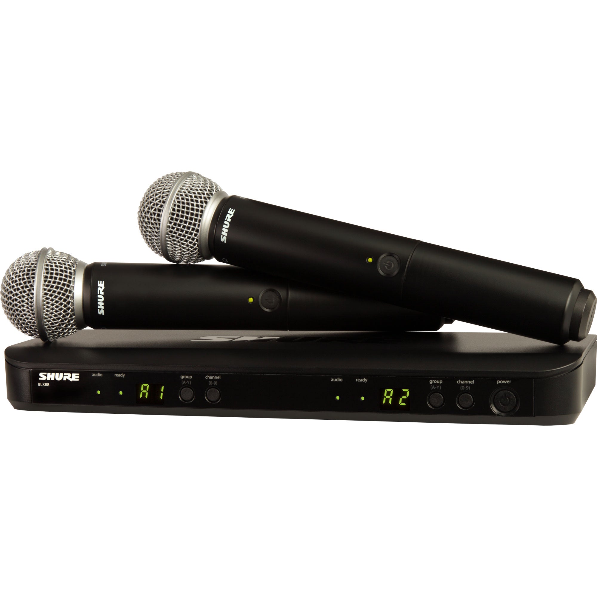 Shure BLX288/SM58 Dual-Channel Wireless Handheld Microphone System with SM58 Mics (J11: 596-616 MHz)