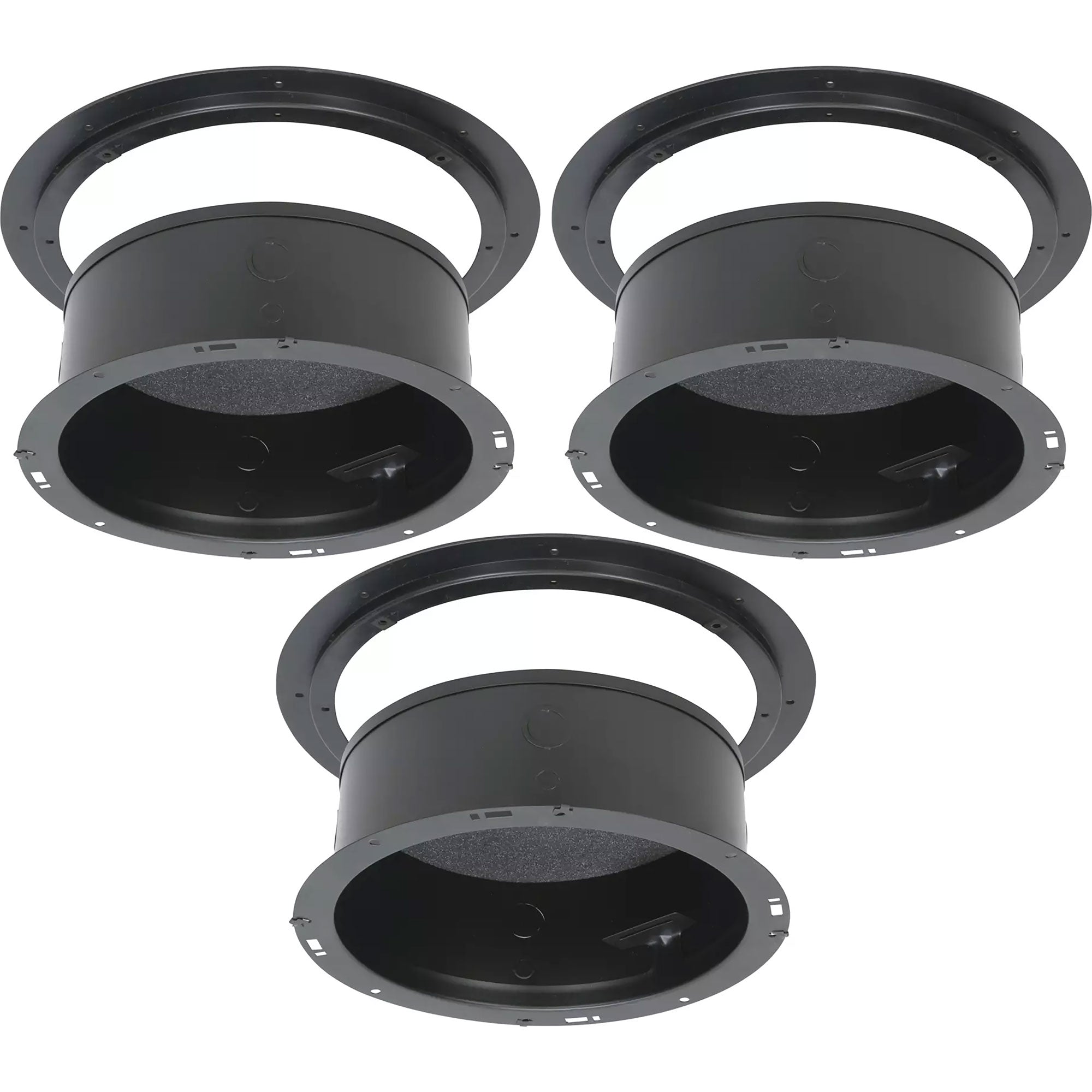 Lowell BME84 Steel Enclosure with Plastic Trim Ring for 8" Speaker, Blind Mount (3 Pack)