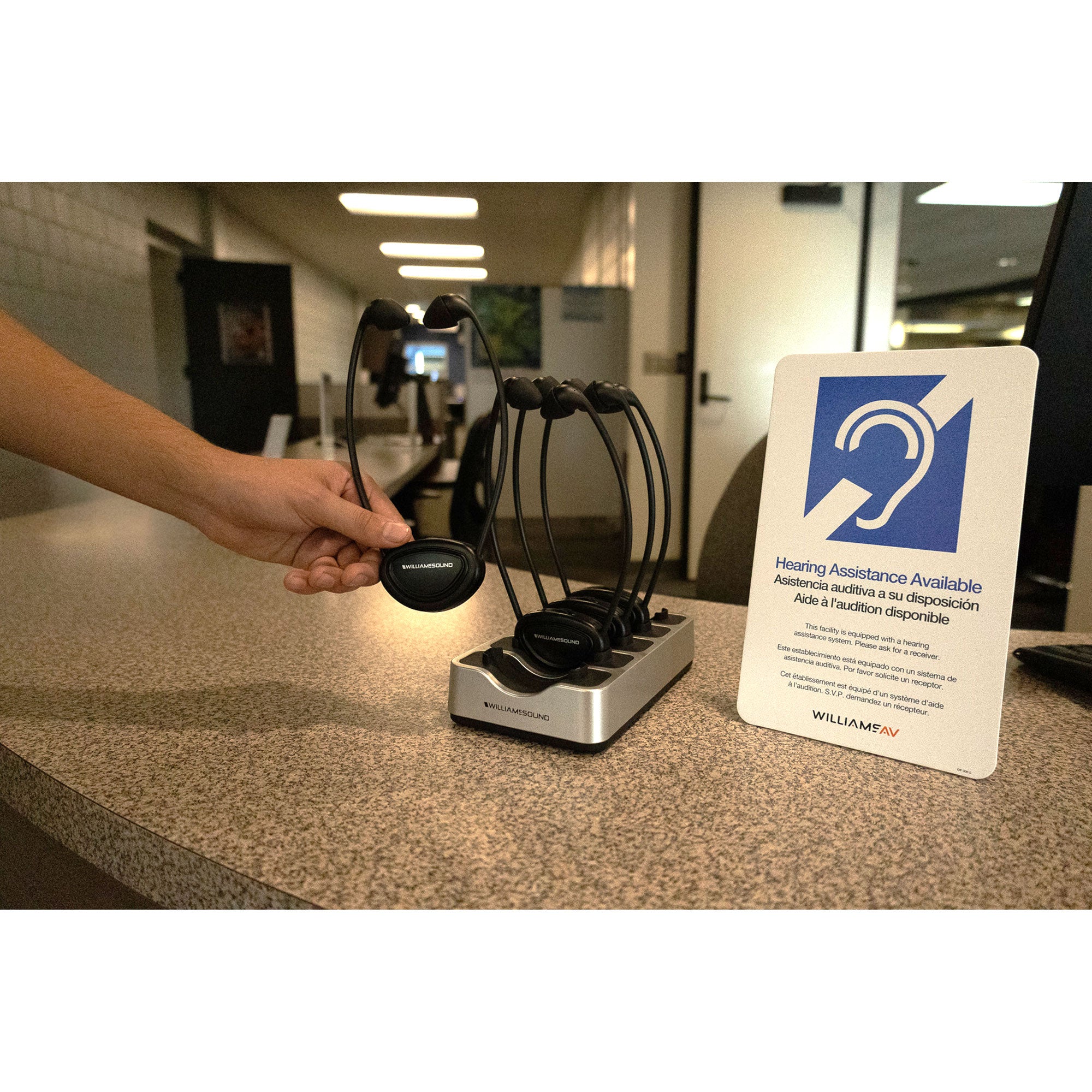 Williams AV IDP 008 ADA Wall Plaque for Hearing Assistance