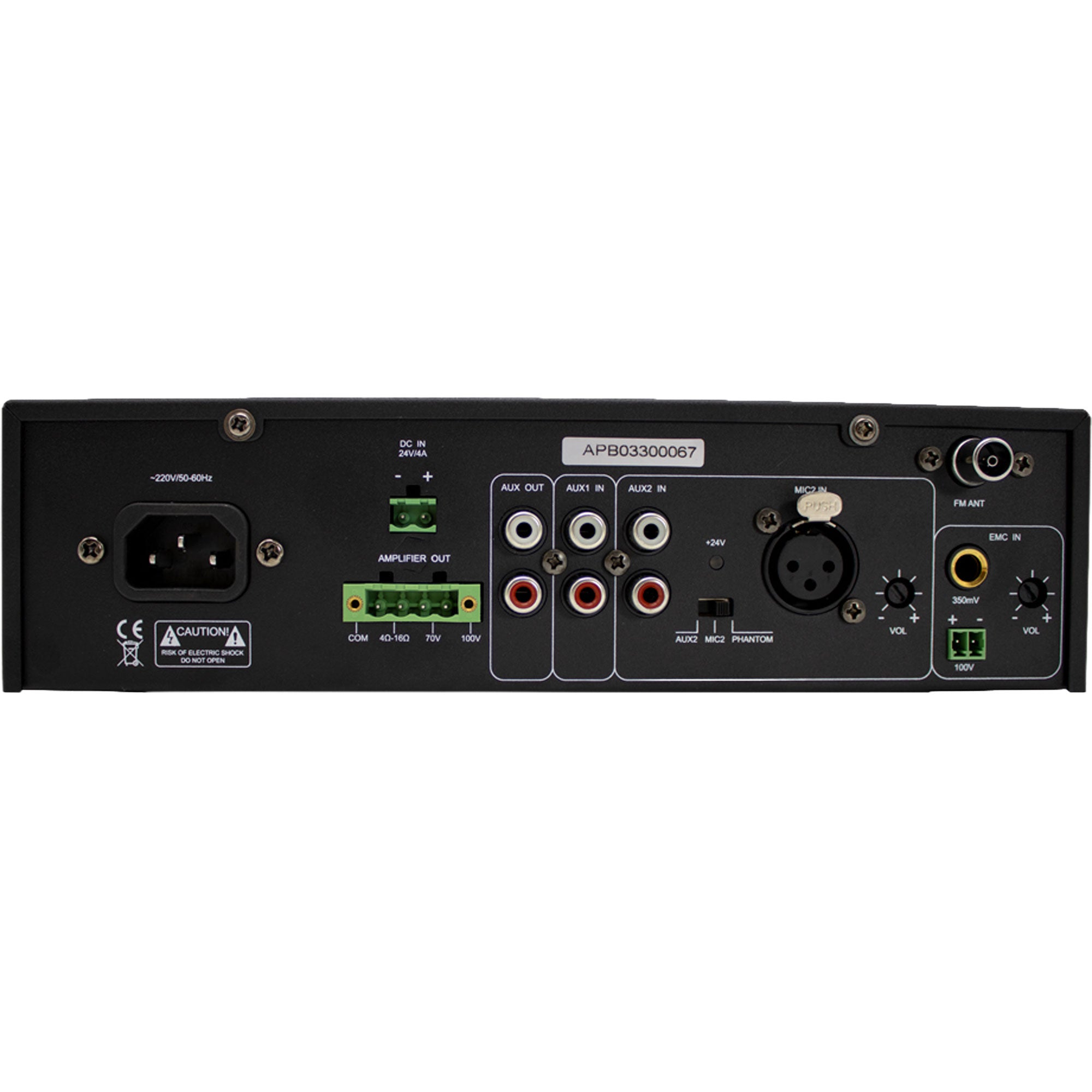 Alfatron 250W-UB Compact Mixer Amplifier with USB, Bluetooth, FM Tuner and MP3 Player