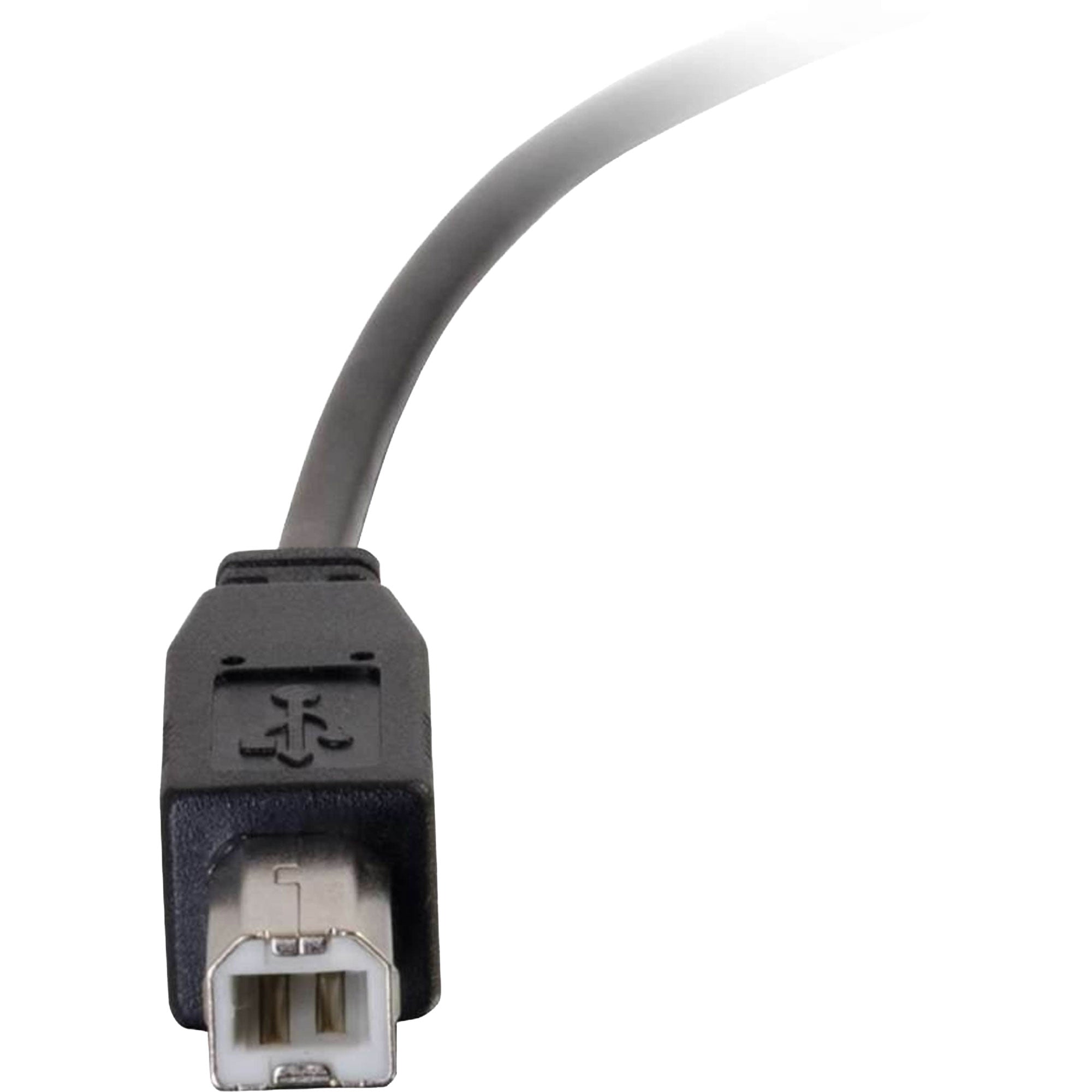 C2G USB 2.0 USB-C to USB-B Male to Male Cable - Black (6'/1.8m)