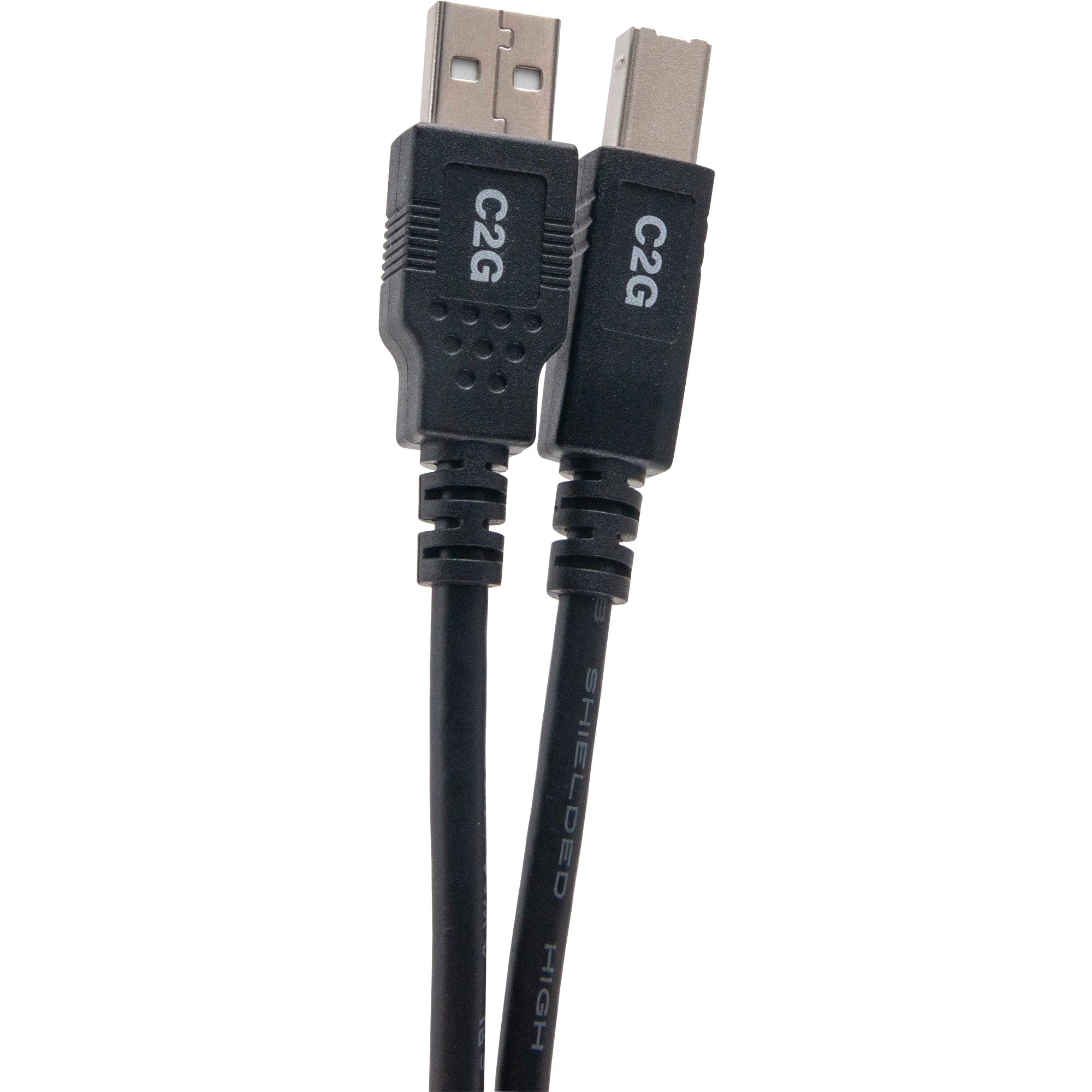 C2G 28103 3m USB 2.0 A/B Cable - Black (9.8') Image 2