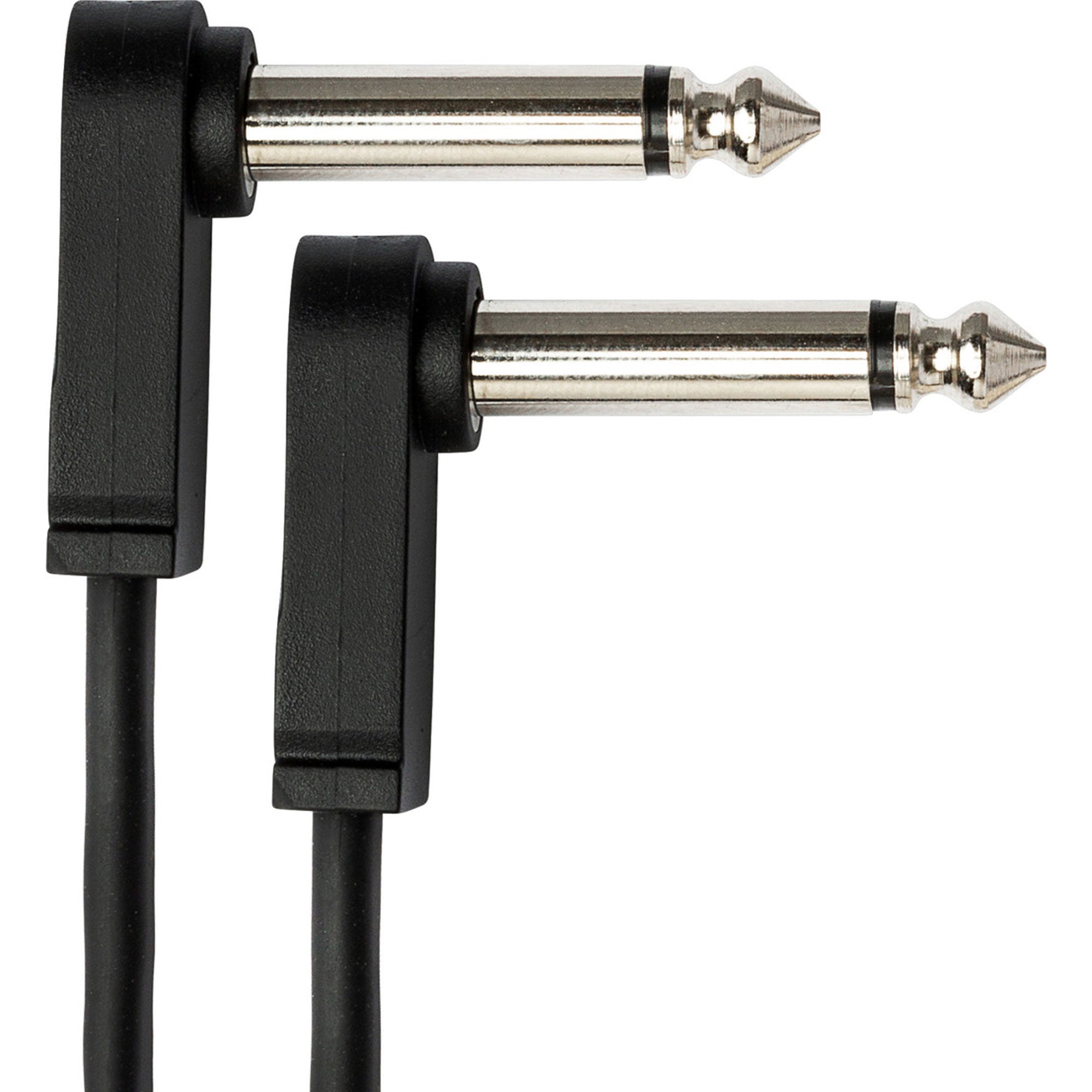 Hosa CFP-606 1/4" Right-Angle Flat Guitar Patch Cable (Molded, 6", 6 Pack)