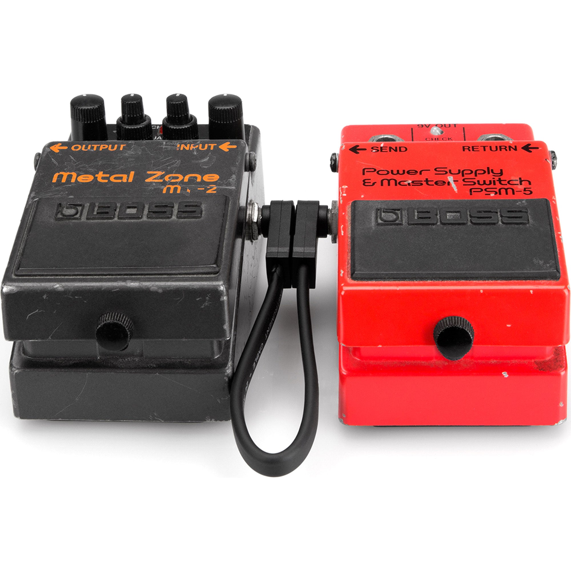 Hosa CFP-606 1/4" Right-Angle Flat Guitar Patch Cable (Molded, 6", 6 Pack)