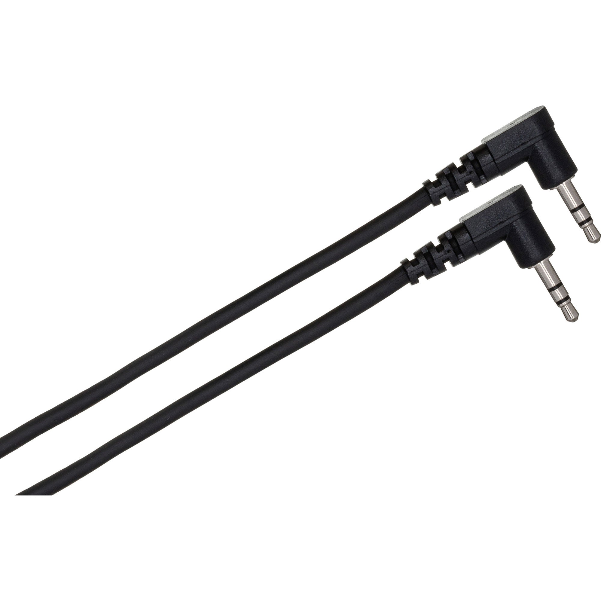 Hosa CMM-105RR Right-Angle 3.5mm TRS to Right-Angle 3.5mm TRS Stereo Interconnect Cable (5')