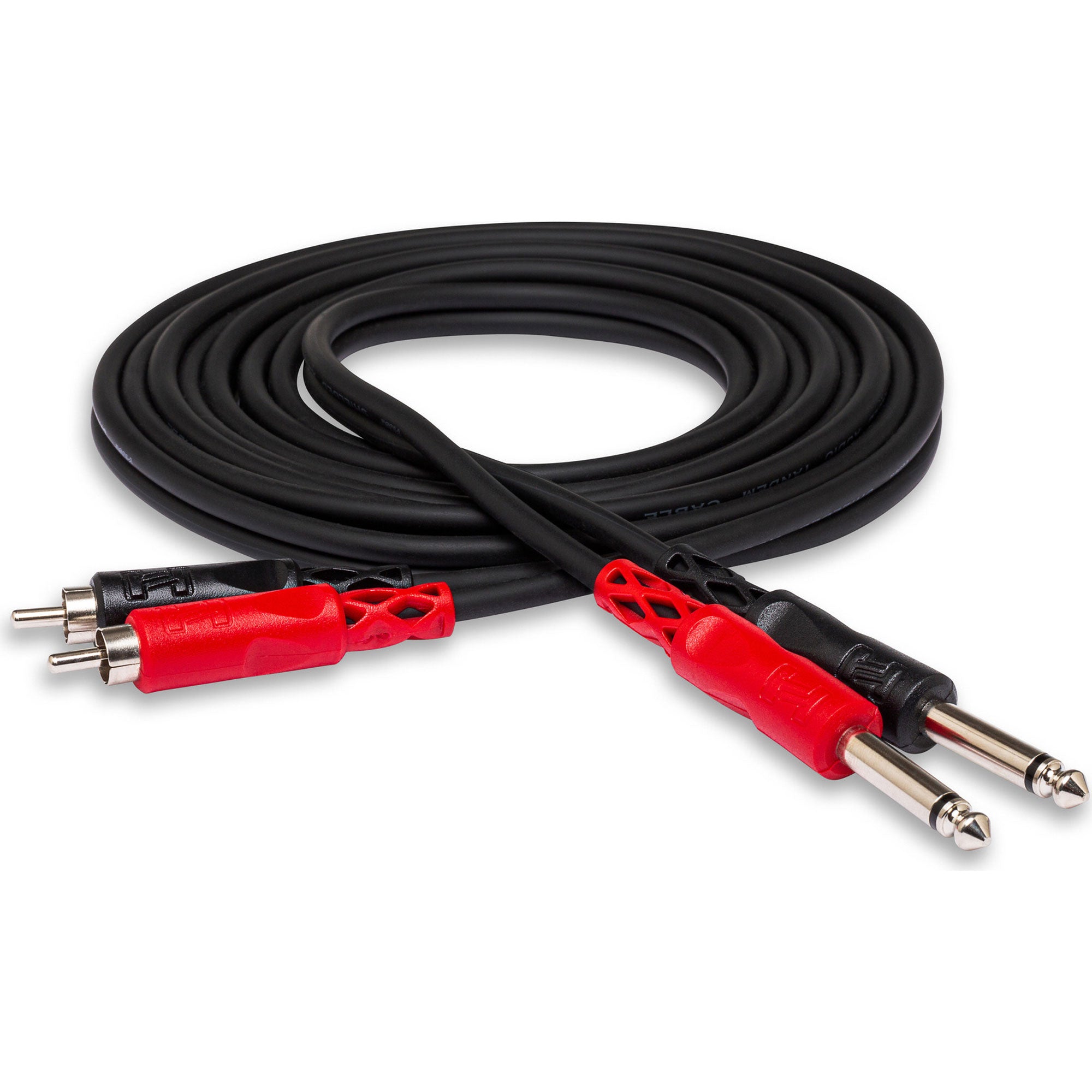 Hosa CPR-202 Dual 1/4" TS to Dual RCA Stereo Interconnect Cable (6.6')