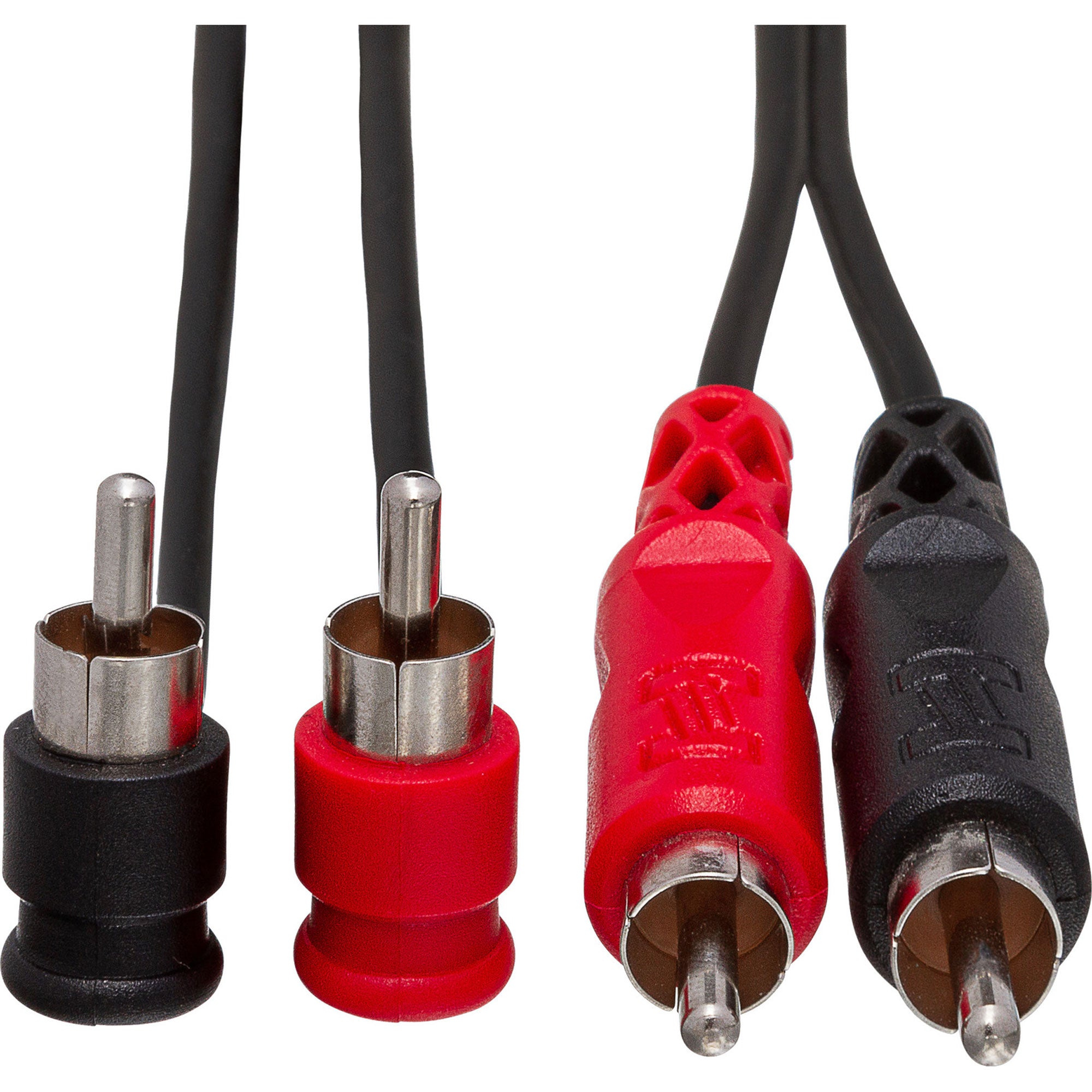 Hosa CRA-202R Dual RCA to Dual Right-Angle RCA Stereo Interconnect Cable (6.6')