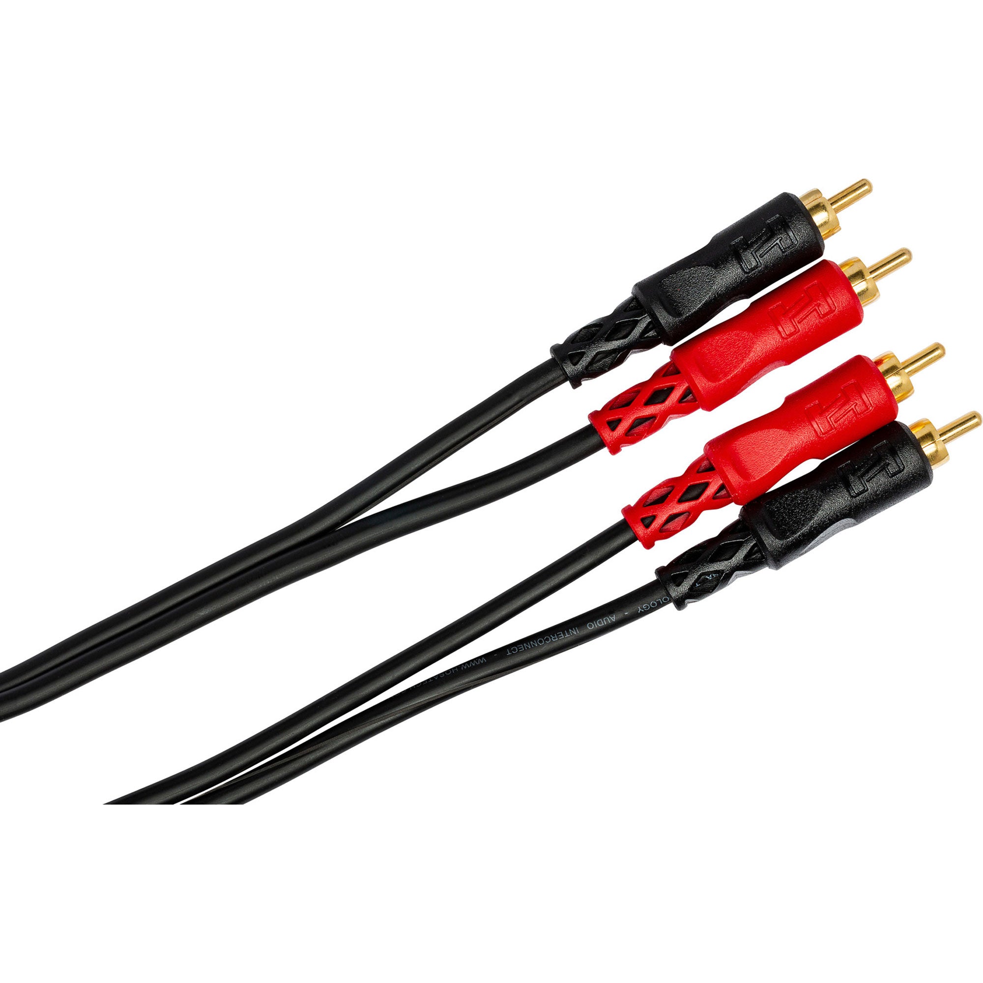 Hosa CRA-203AU Dual RCA to Dual RCA Stereo Interconnect Cable with Gold-Plated Plugs (10')