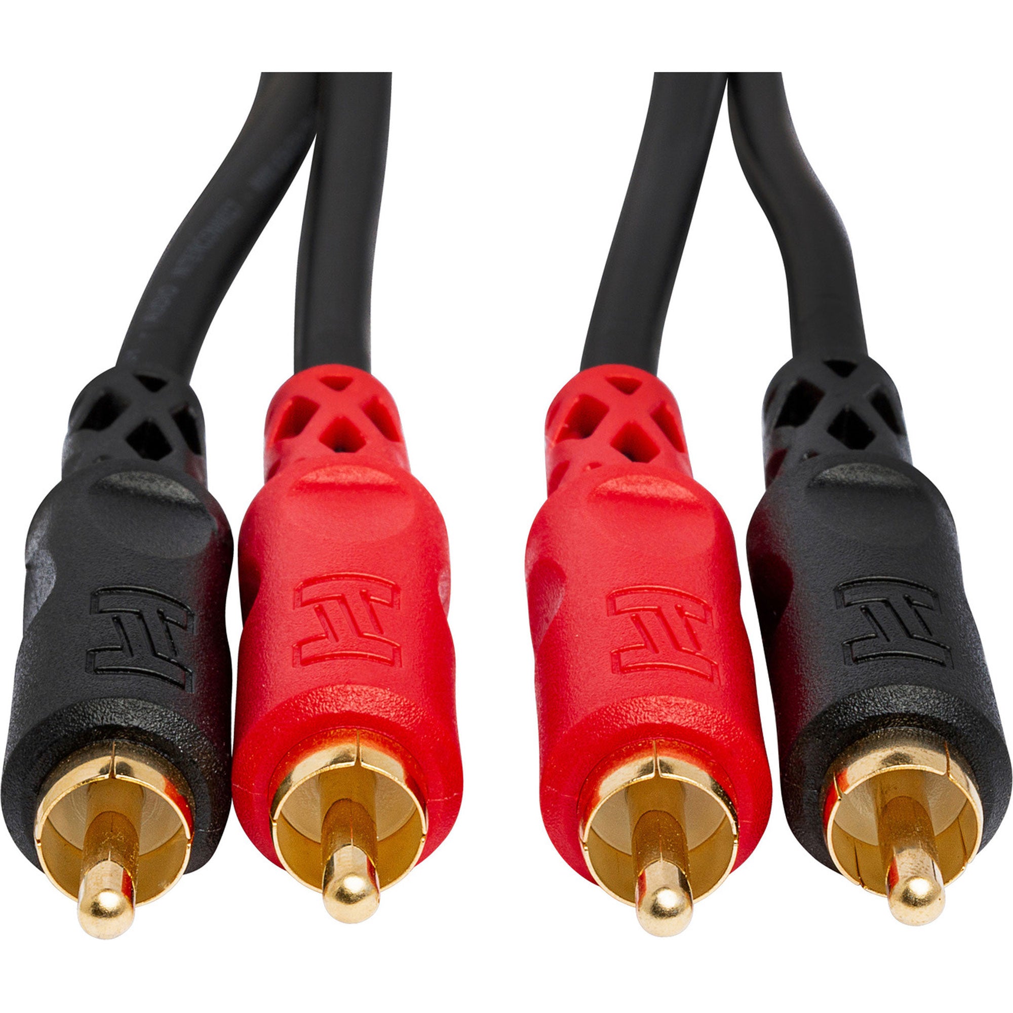 Hosa CRA-202AU Dual RCA to Dual RCA Stereo Interconnect Cable with Gold-Plated Plugs (6.6')