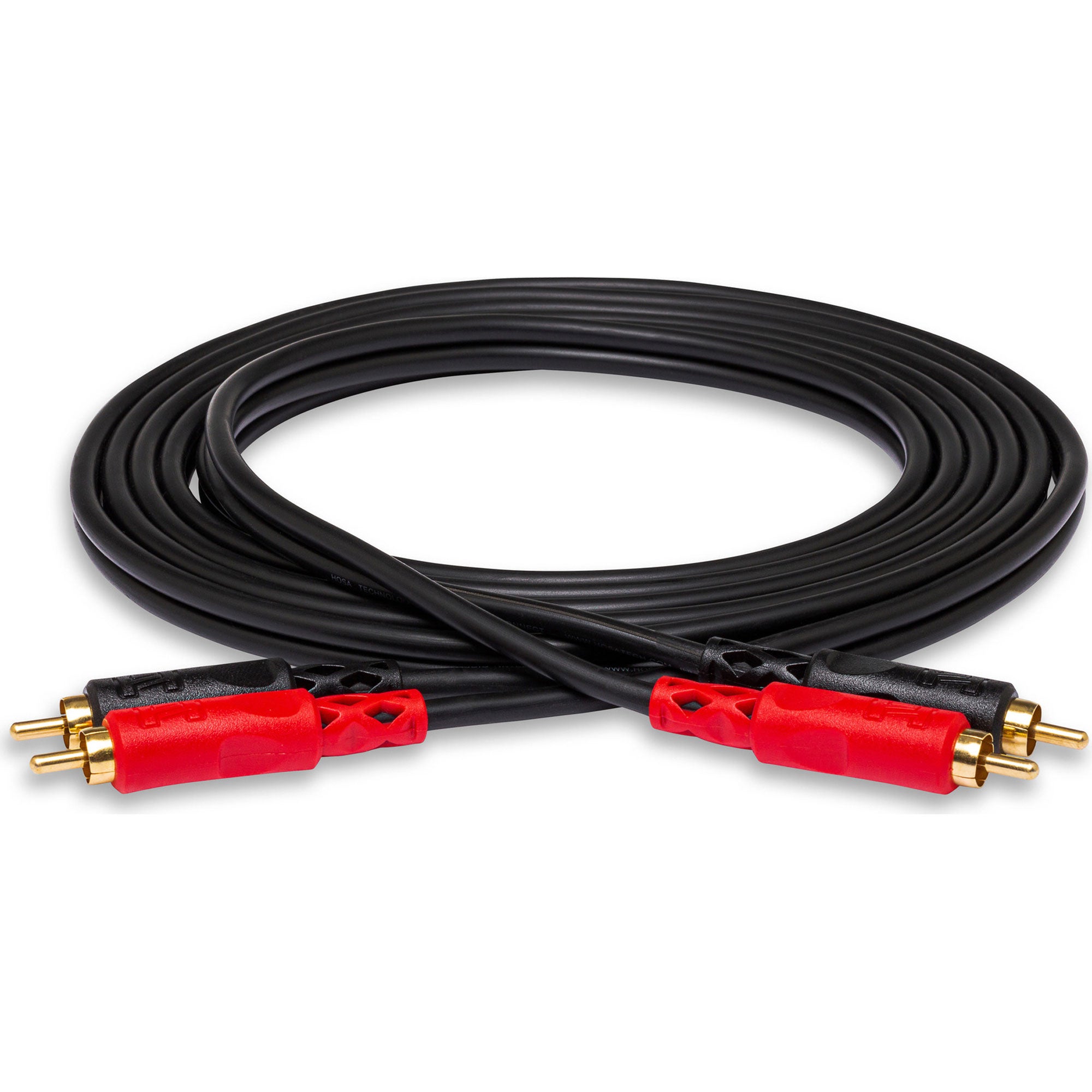Hosa CRA-203AU Dual RCA to Dual RCA Stereo Interconnect Cable with Gold-Plated Plugs (10')