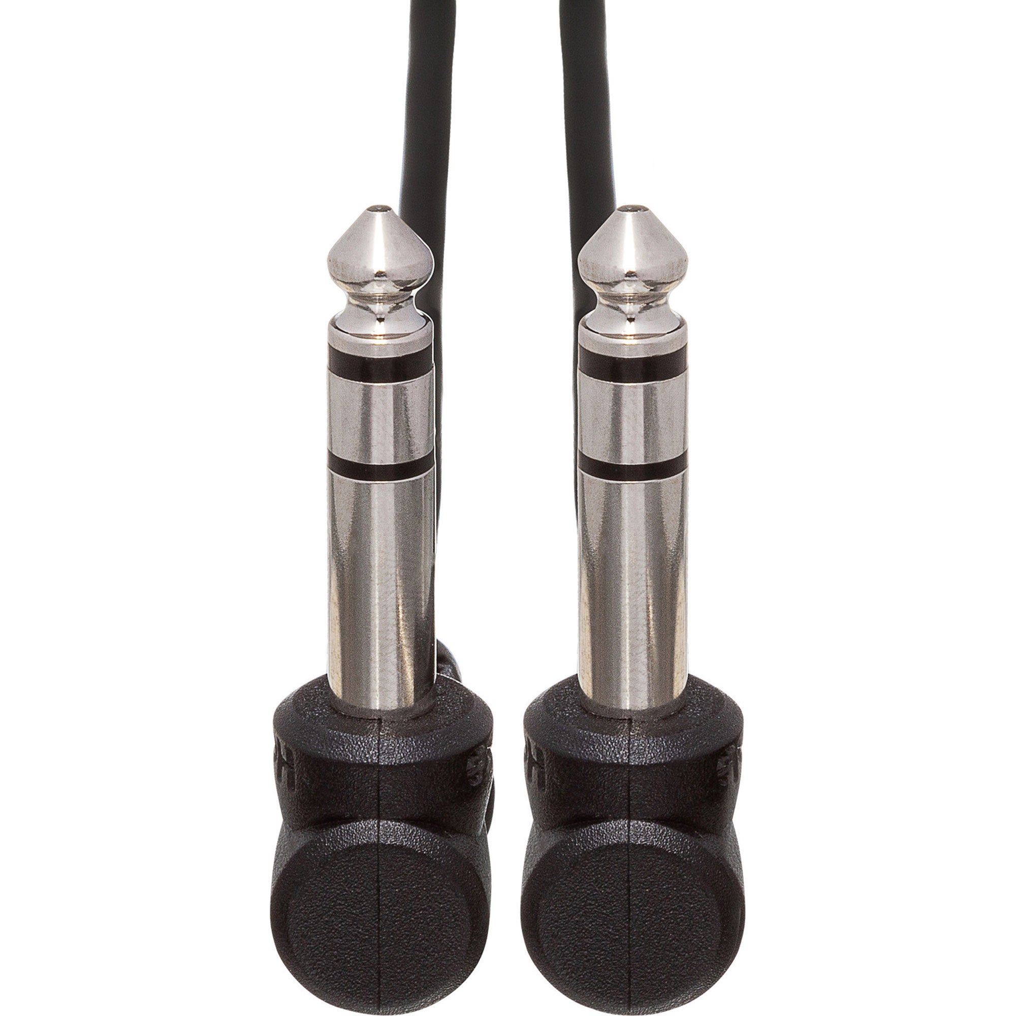 Hosa CSS-103RR Right-Angle 1/4" TRS to Right-Angle 1/4" TRS Balanced Interconnect Cable (3')