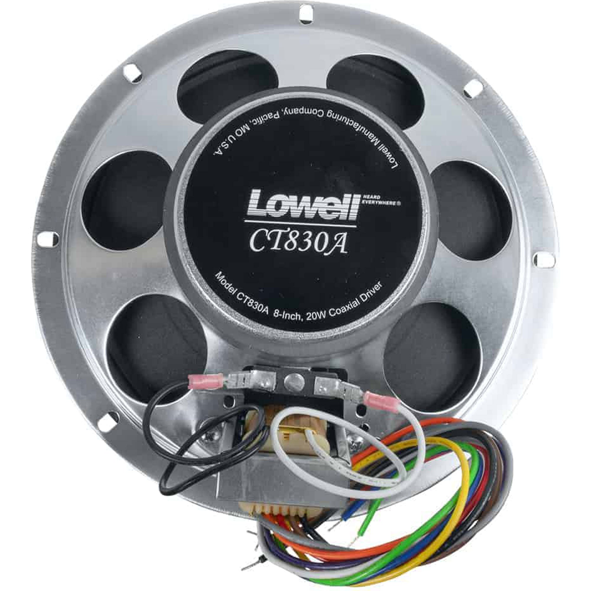 Lowell CT830A-T72 8" Coaxial Speaker with 25V/70V Transformer (16 Pack)