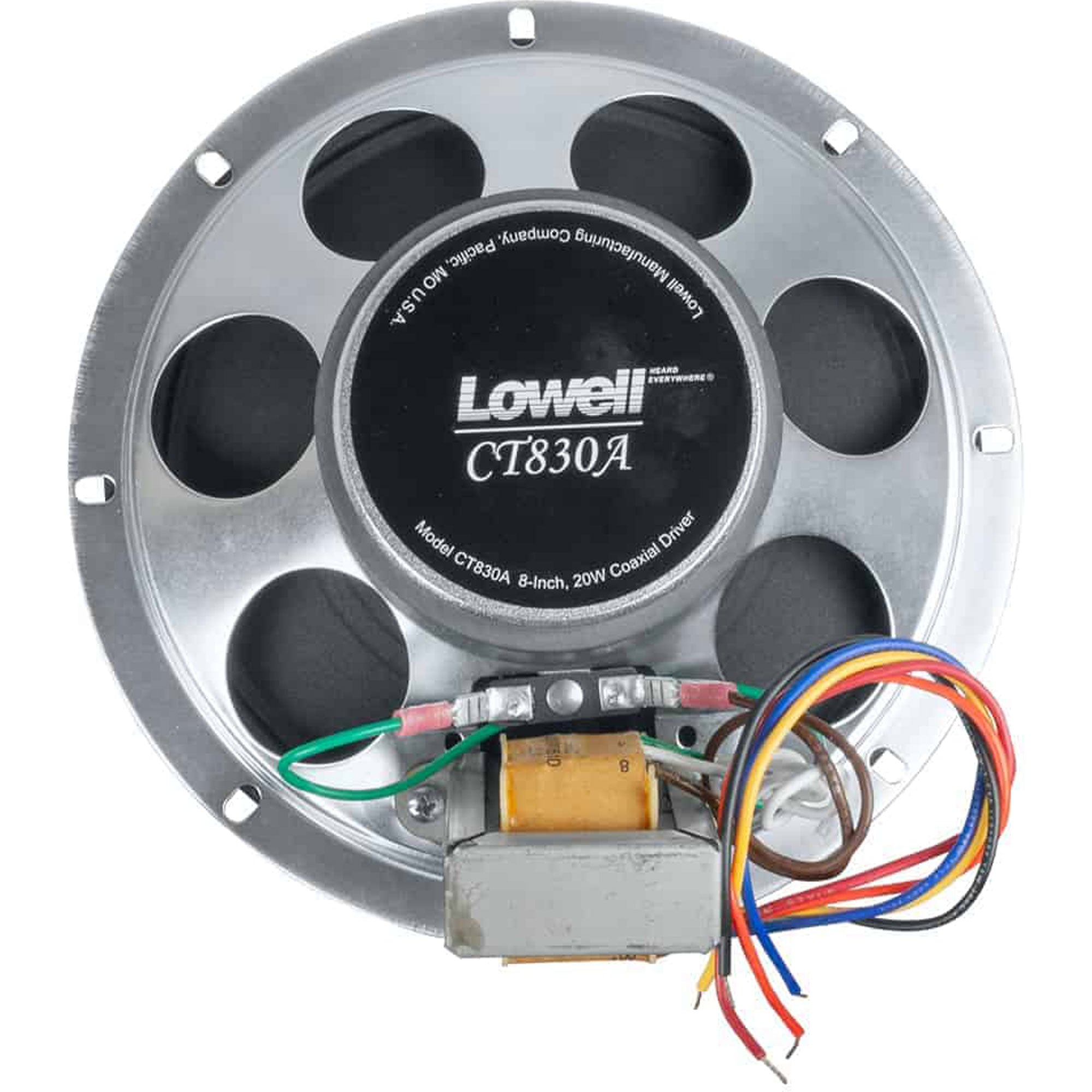 Lowell CT830A-T870 8" Coaxial Speaker with 70V 8W Transformer (16 Pack)