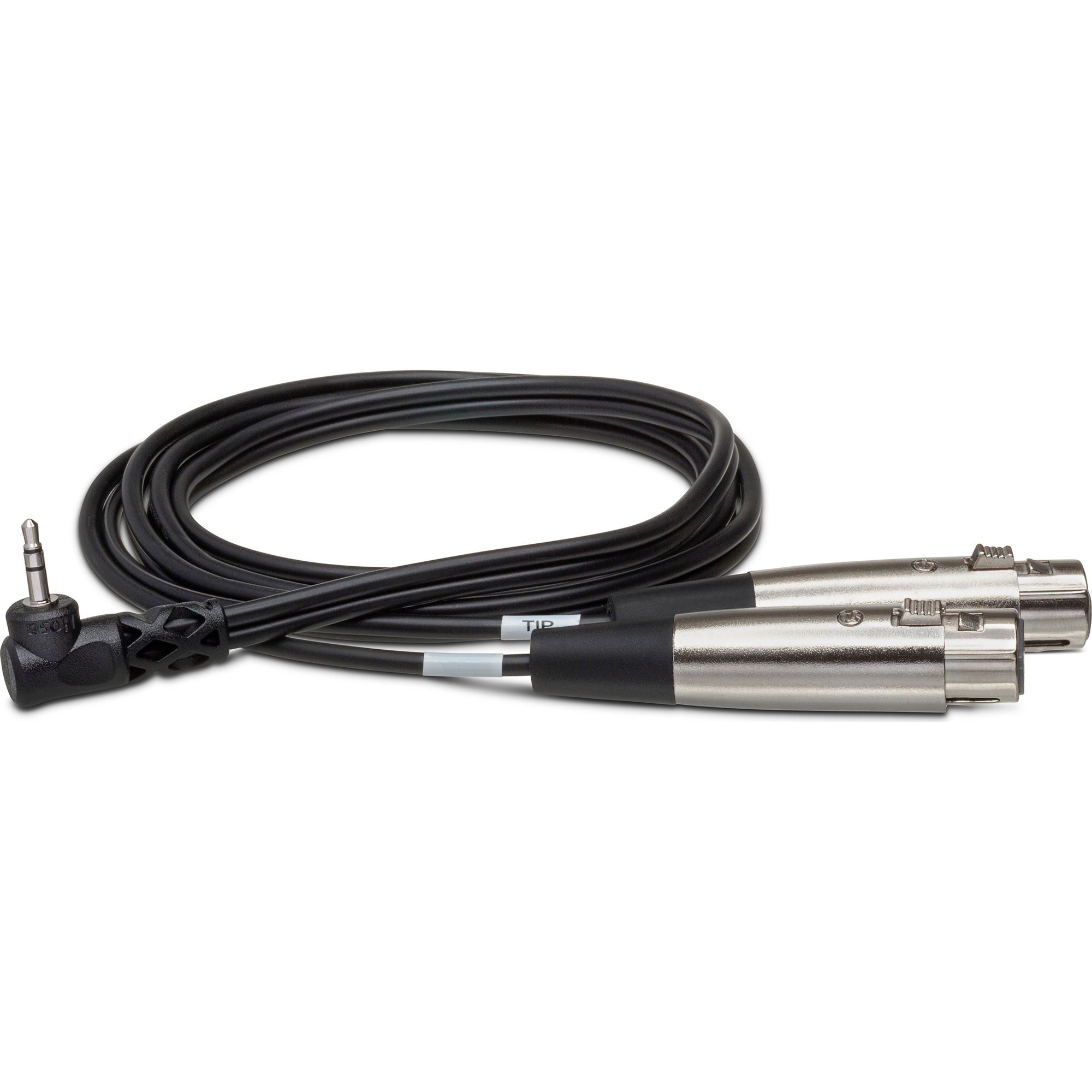 Hosa CYX-405F Dual XLR3F to Right-Angle 3.5mm TRS Camcorder Microphone Cable (5')
