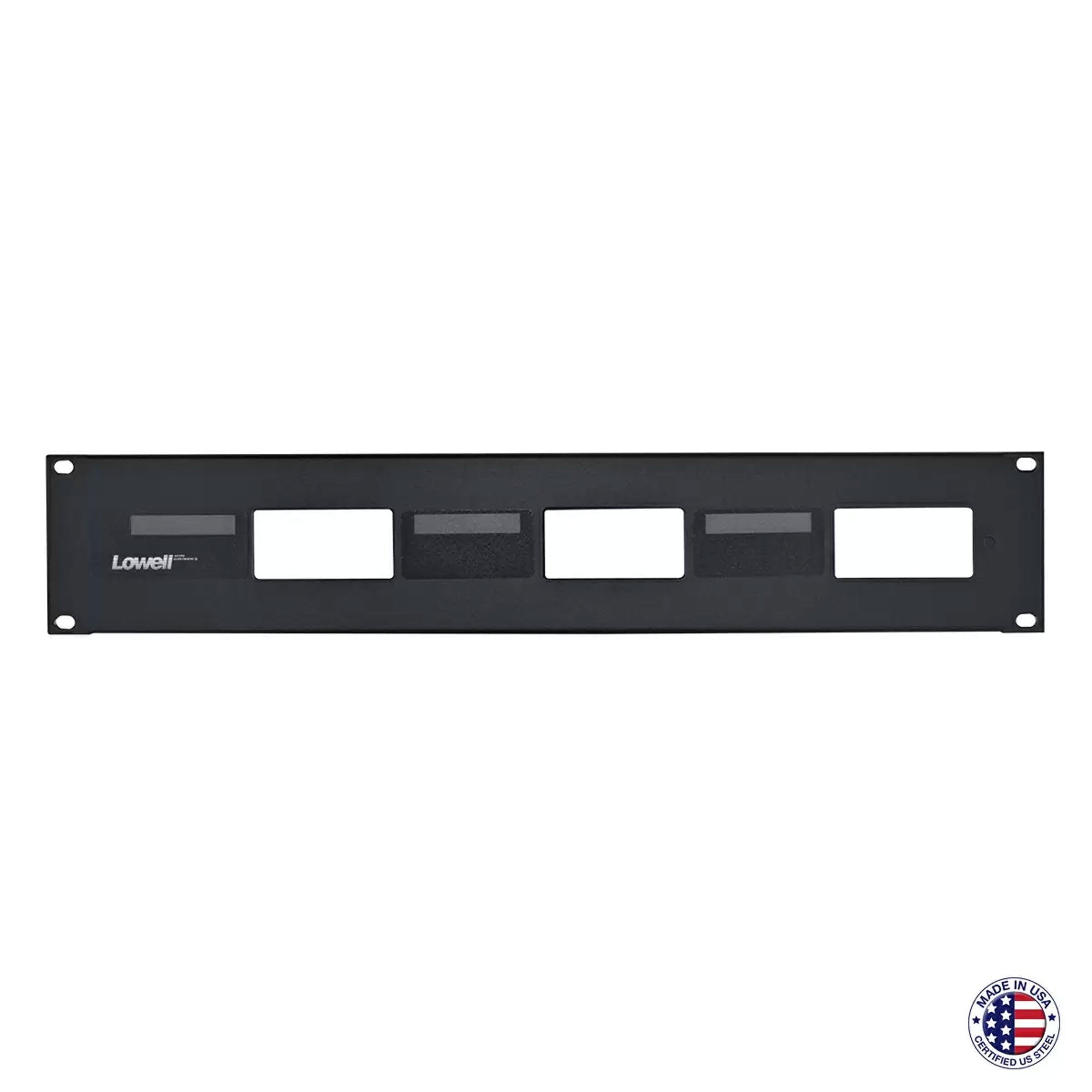 Lowell D3P-ID-2 Rack Panel for up to 3 Decora Devices (2U)