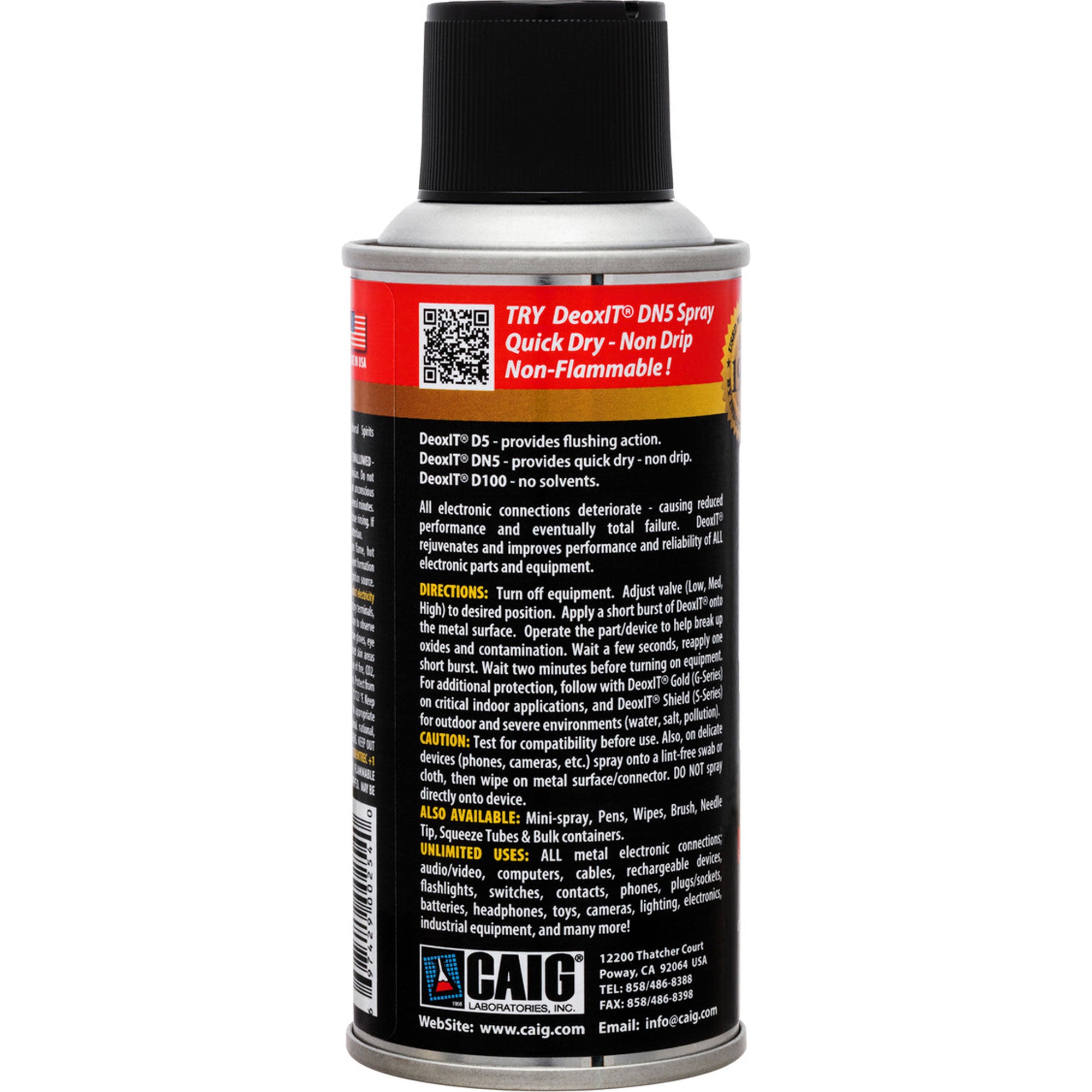 Hosa D5S-6 CAIG DeoxIT Contact Cleaner (5 oz)