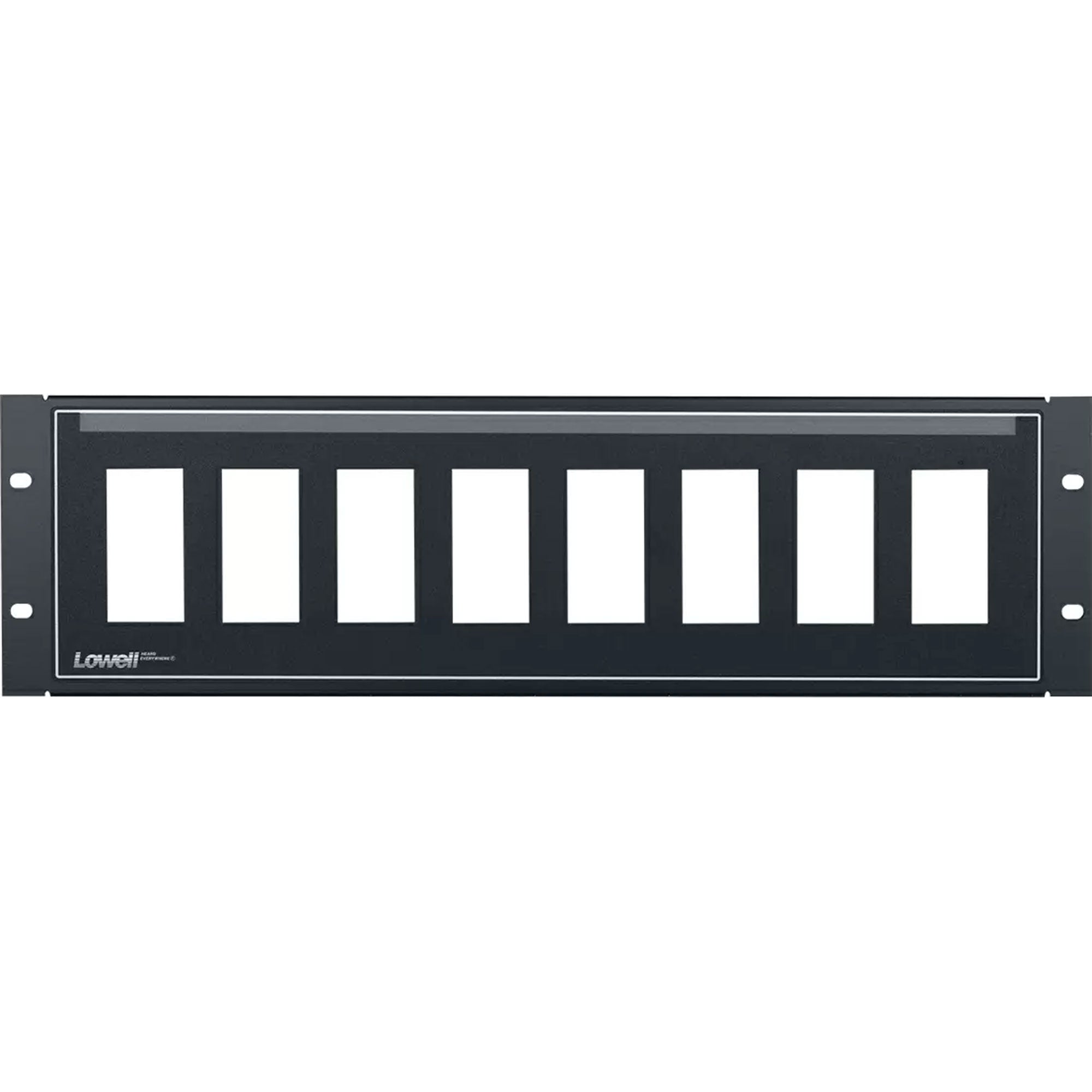 Lowell D8P-ID-3 Decora 8-Hole Rack Mount Panel