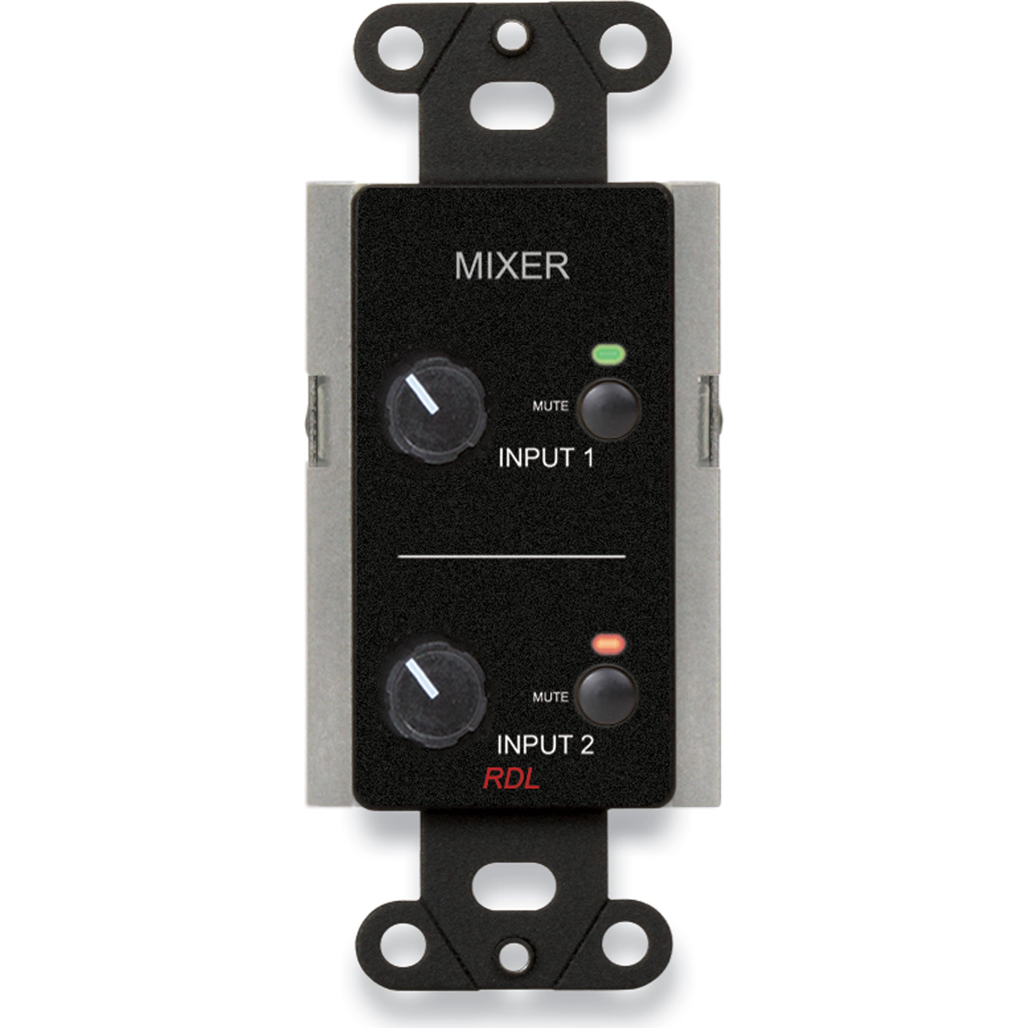 RDL DB-RC2M Remote Audio Mixing Control with Muting on Decora Plate (Black)