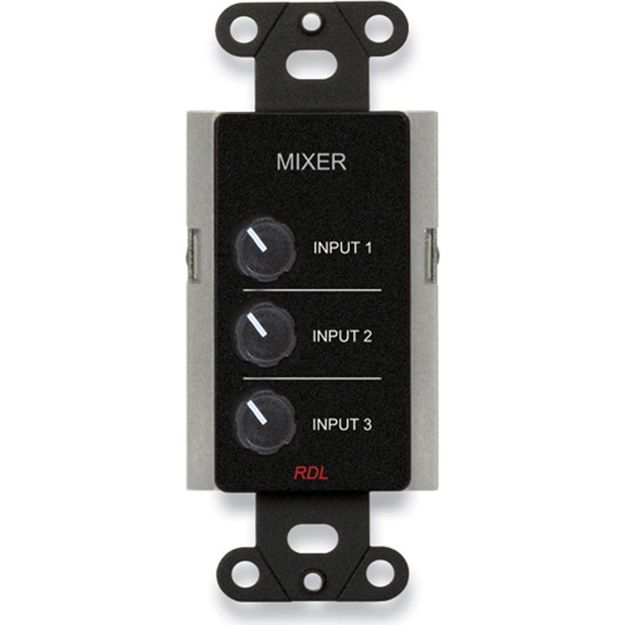RDL DB-RC3 Remote Audio Mixing Control on Decora Plate (Black)