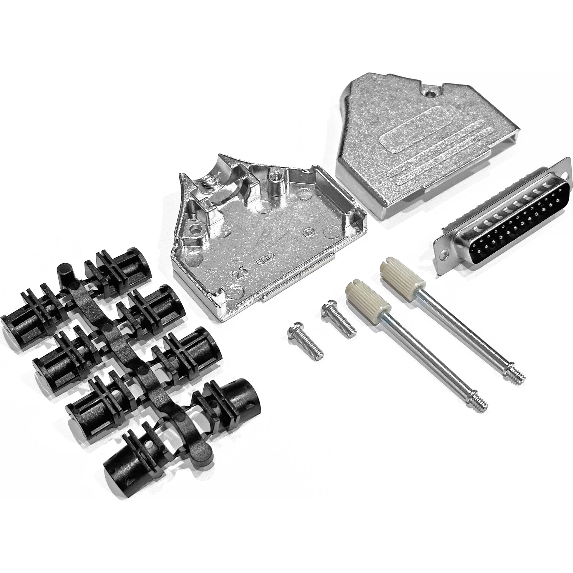 CBI DB25 D-Sub Complete Solder Connector Kit with Male Insert