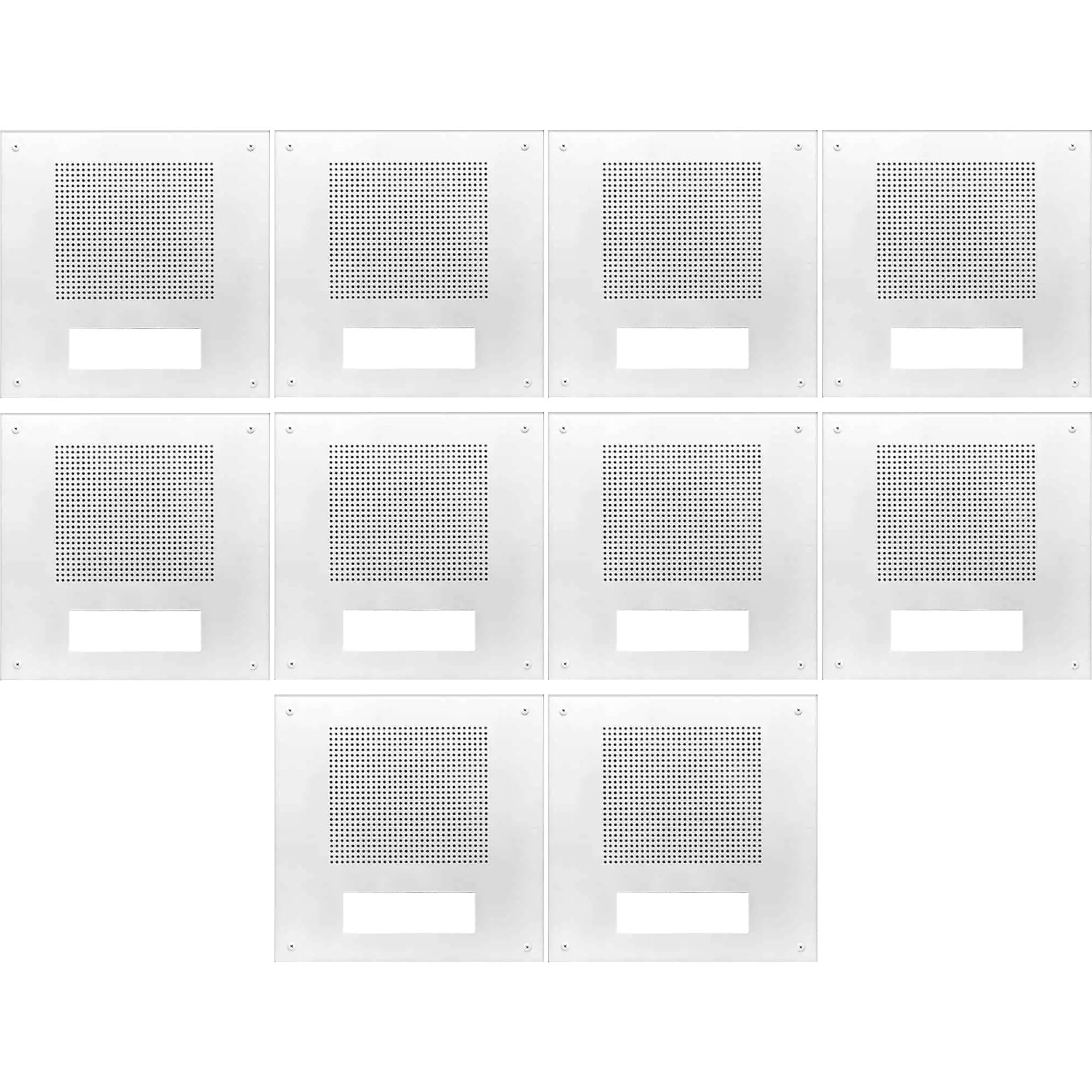 Lowell DC802-DR2 Square Grille with Frame for Rauland Digital Clock-Speaker Center (10 Pack)