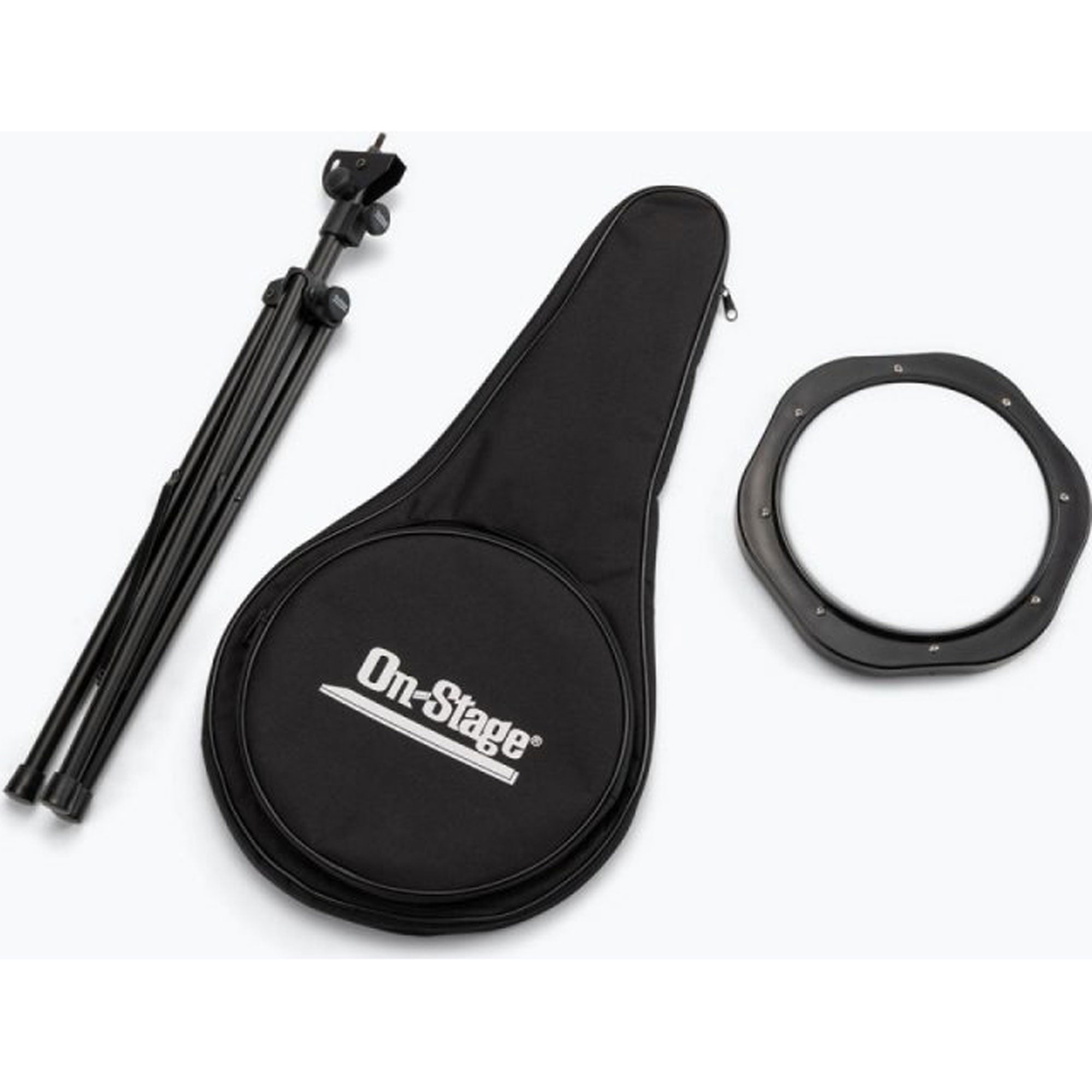 On-Stage DFP5500 Drum Practice Pad with Stand & Bag
