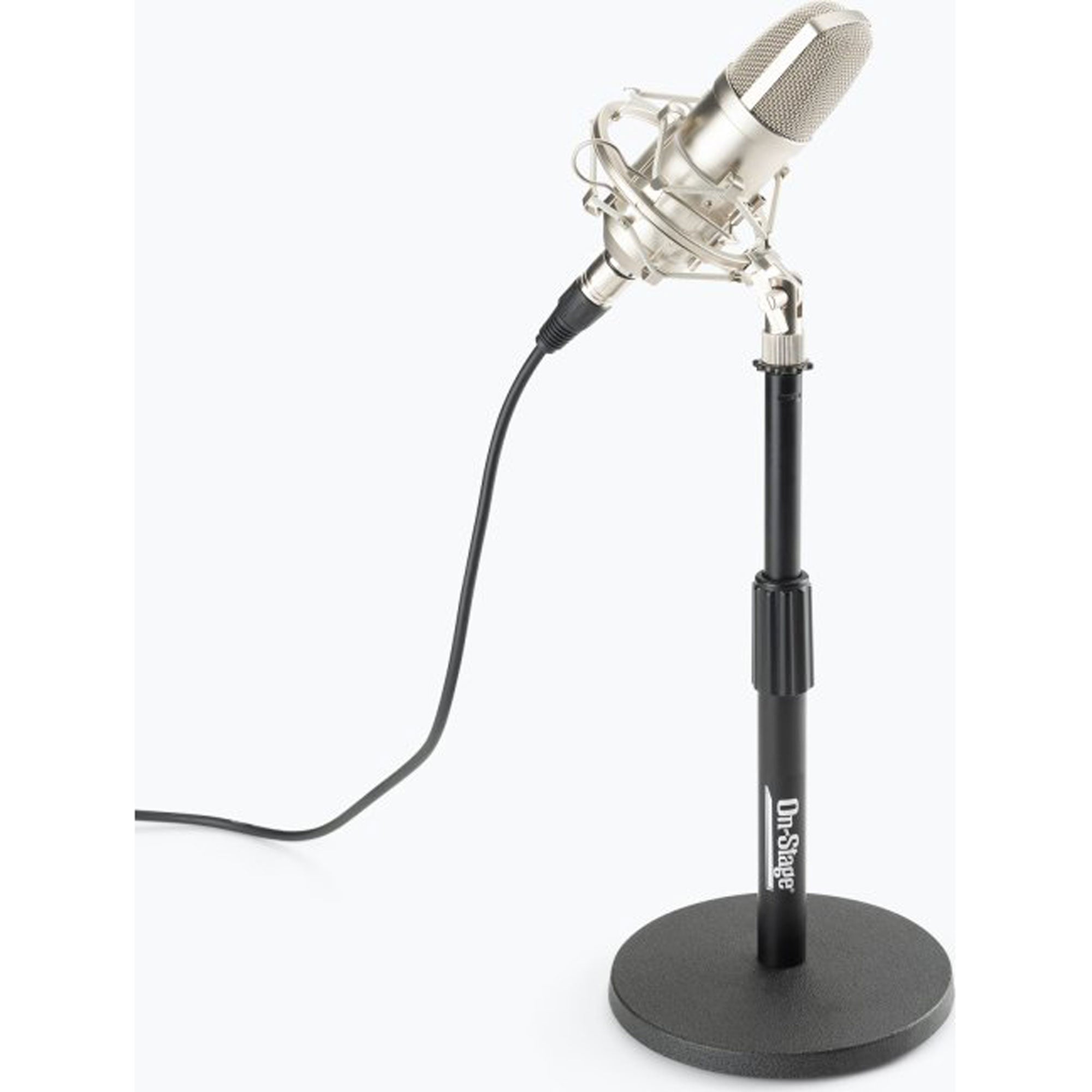 On-Stage DS7200B Adjustable Height Desktop Microphone Stand (Black)