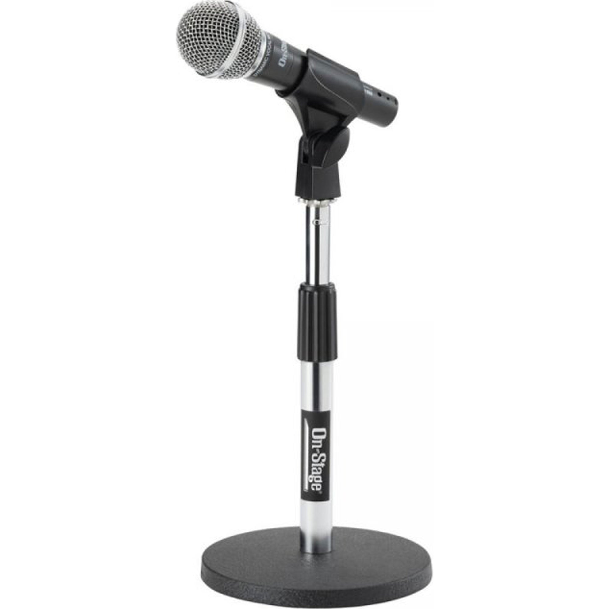 On-Stage DS7200C Adjustable Height Desktop Microphone Stand (Chrome)