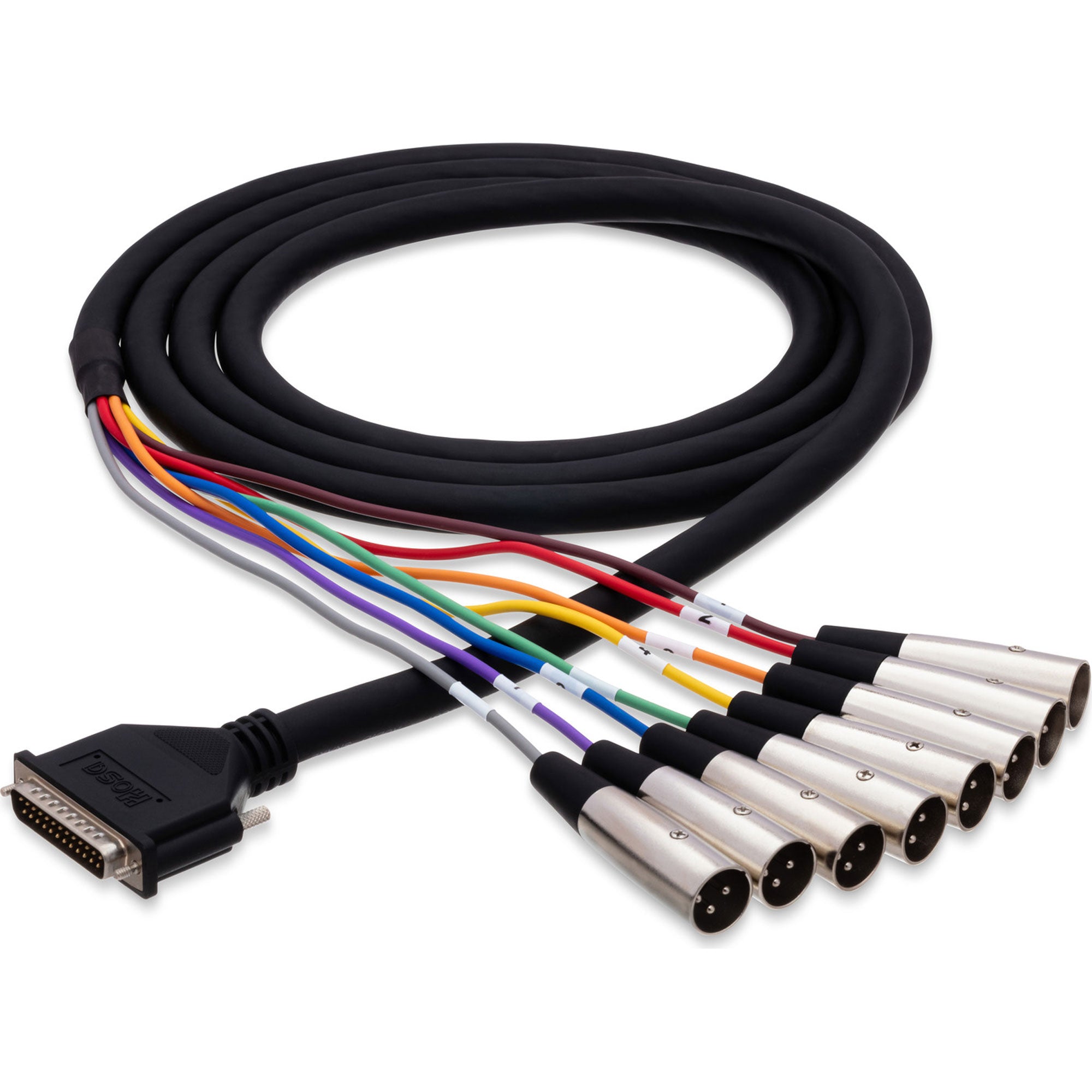 Hosa DTM-805 8-Channel DB25 to XLR Male Balanced Audio Snake Cable (16.5')