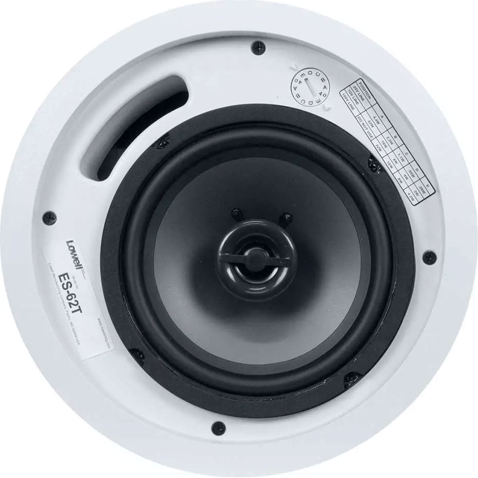 Lowell ES-62T In-Ceiling Coaxial Speaker (6.5", 2 Pack)
