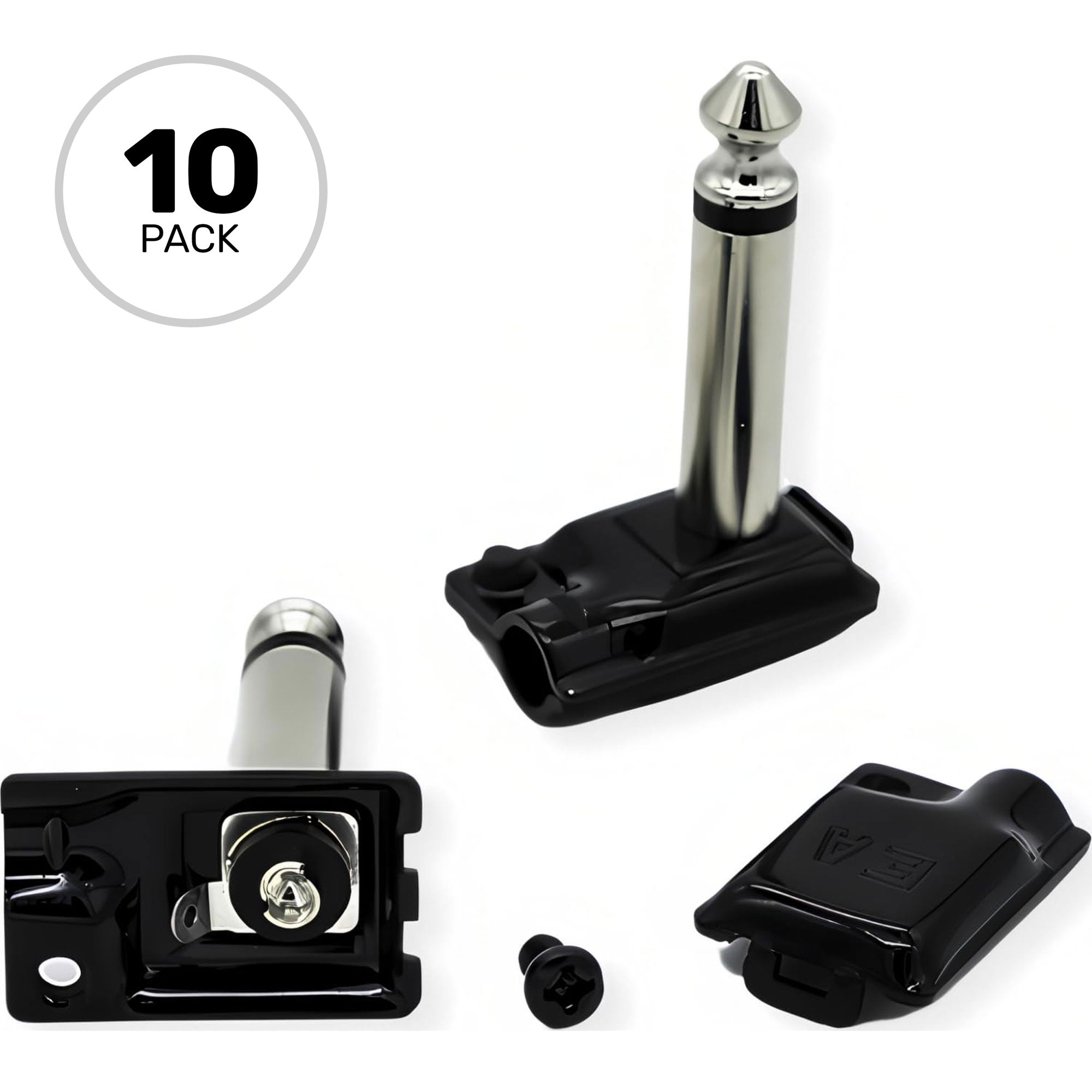 Evidence Audio ESP-RA-L Tiny Pancake Right-Angle 1/4" TS Mono Cable Plug (5mm Cable, 10 Pack)