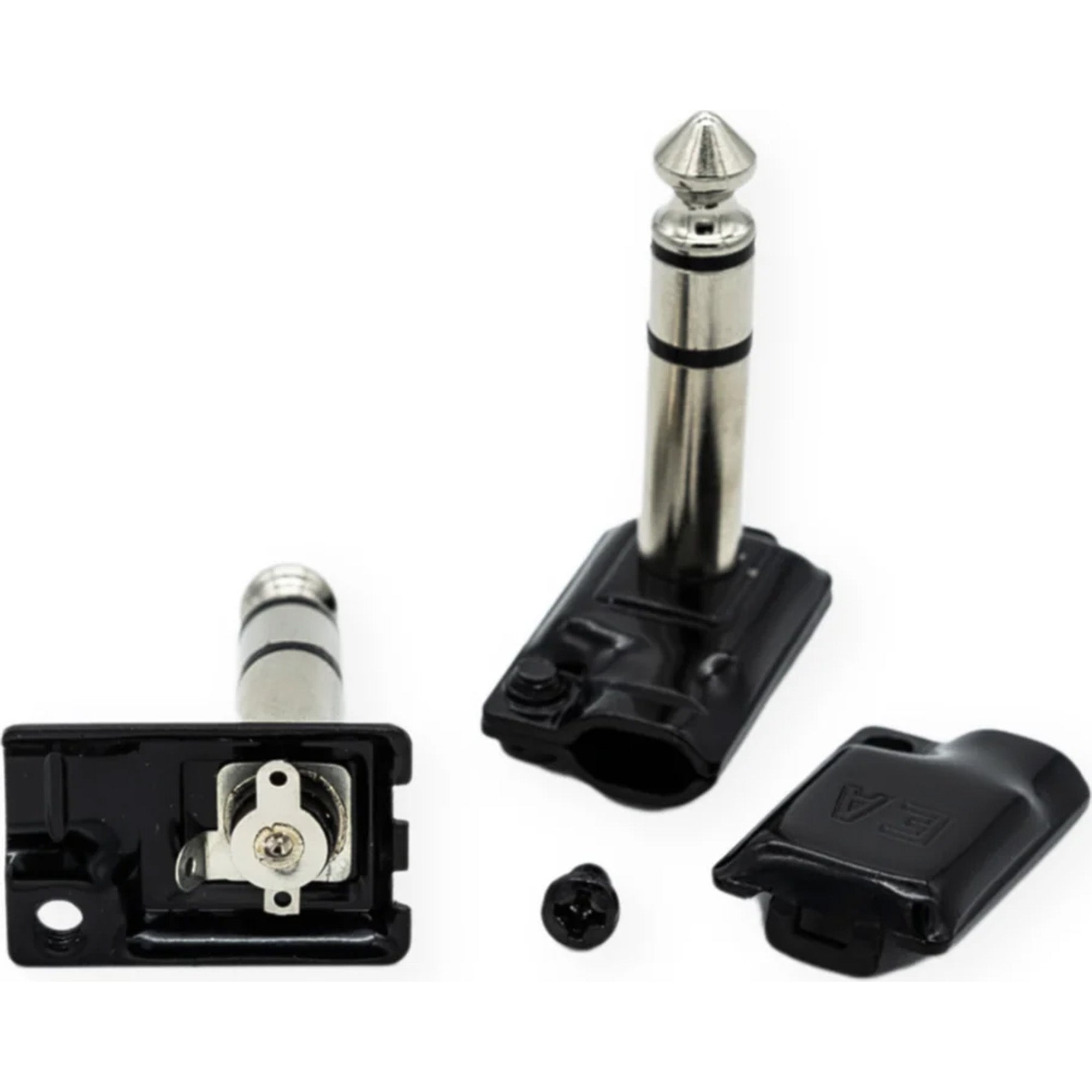 Evidence Audio ESP-RA-TRS-DM Tiny Pancake Right-Angle 1/4" TRS Stereo Cable Plug (Dual 4mm Cable)