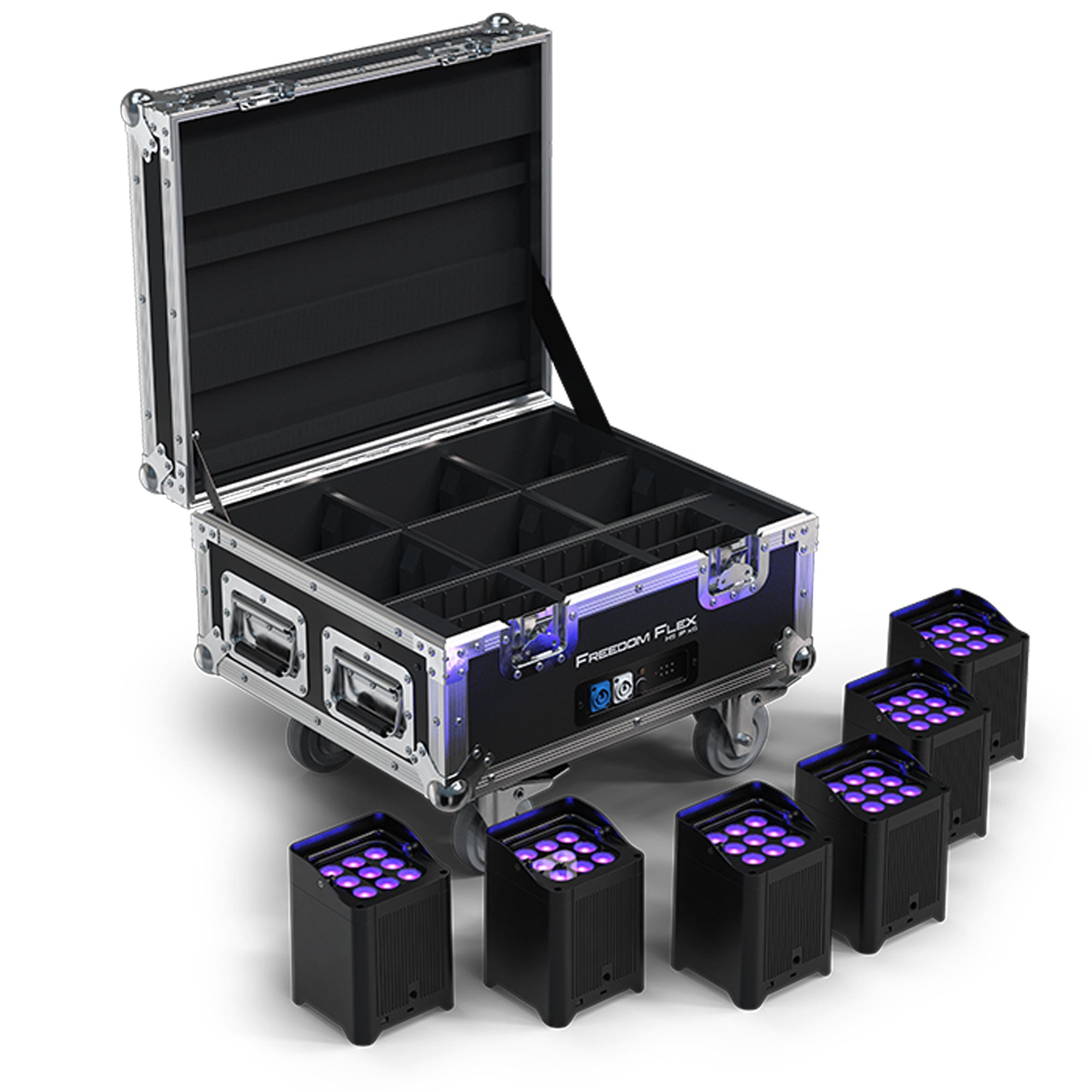 Chauvet DJ Freedom Flex H9 IP Weather-Resistant Battery-Powered RGBAW+UV LED PAR Kit (6 Pack)