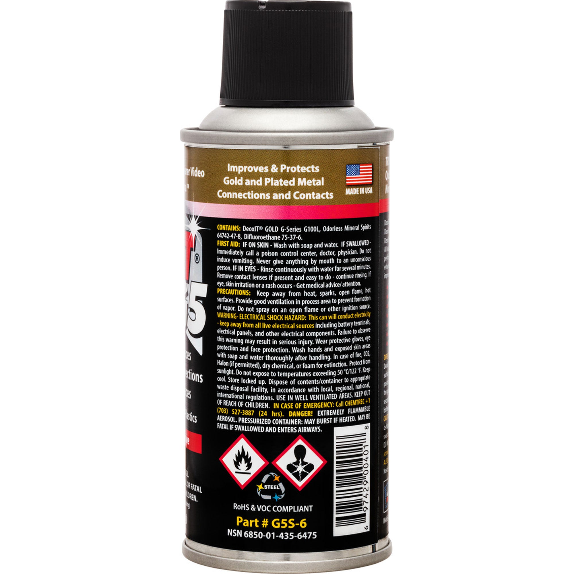 Hosa G5S-6 CAIG DeoxIT G5 ProGOLD Contact Conditioner (5 oz)